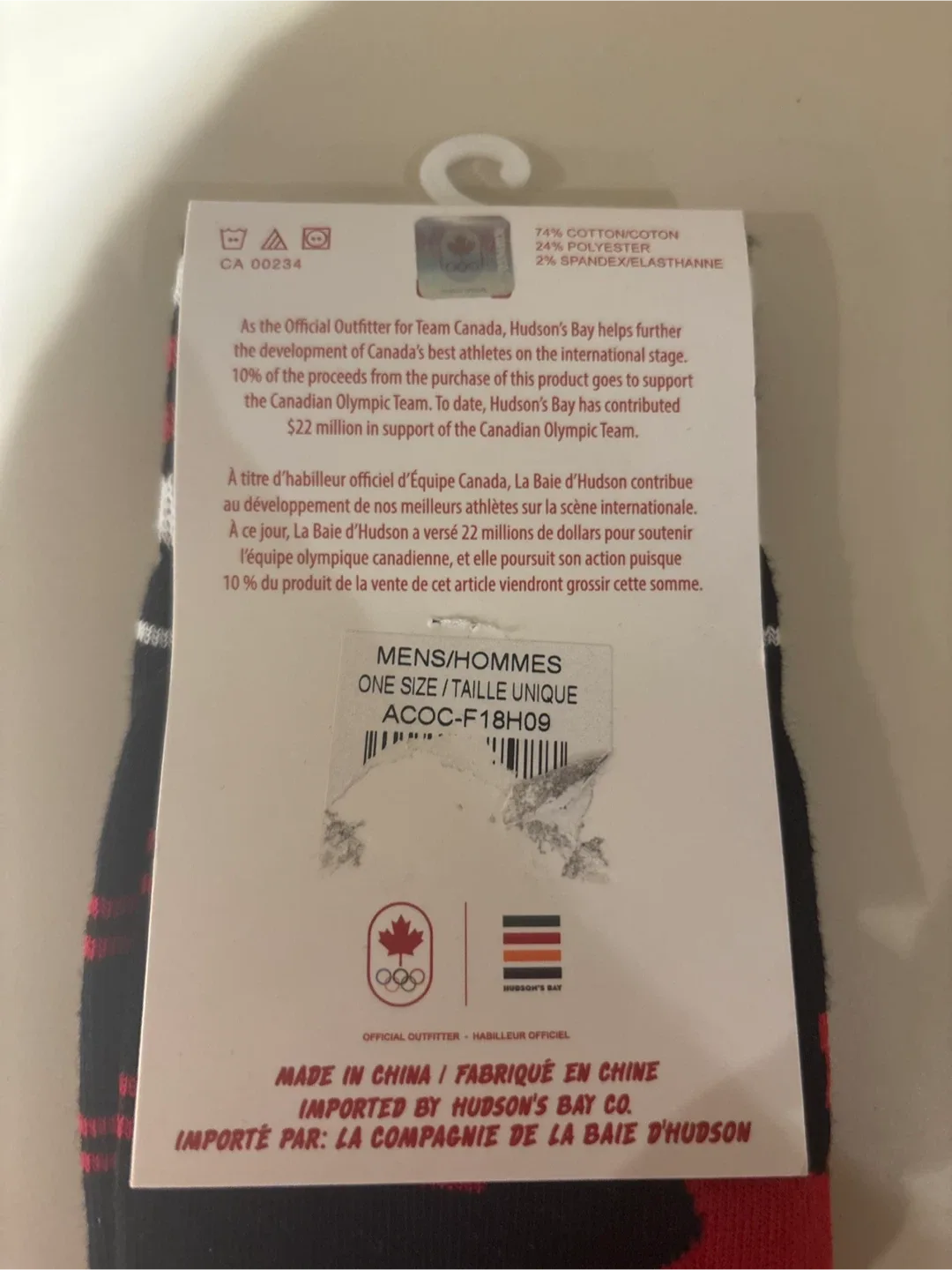 Hudson's Bay Canada 67 Socks - One Size image indicator(3)