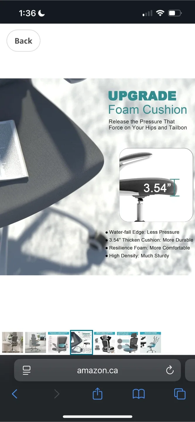 Amazon Ergonomic Office Chair - Lumbar Support image indicator(6)