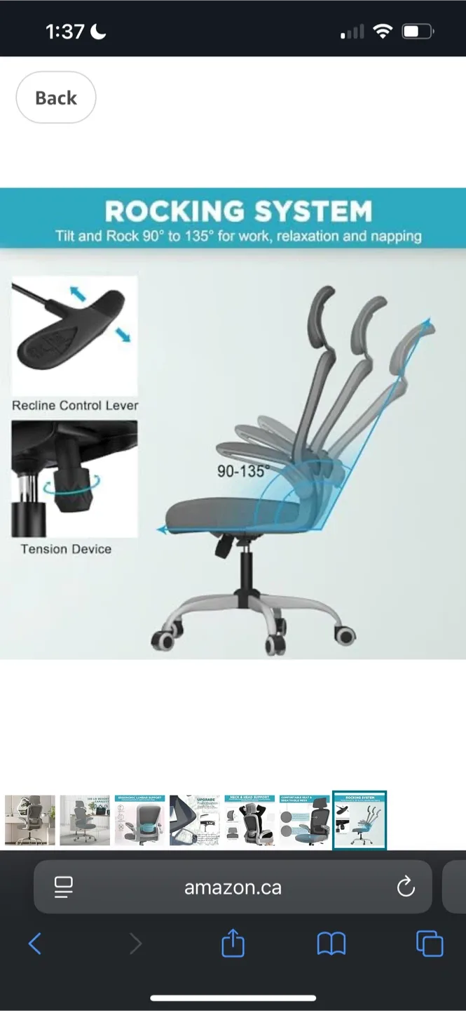 Amazon Ergonomic Office Chair - Lumbar Support image indicator(9)