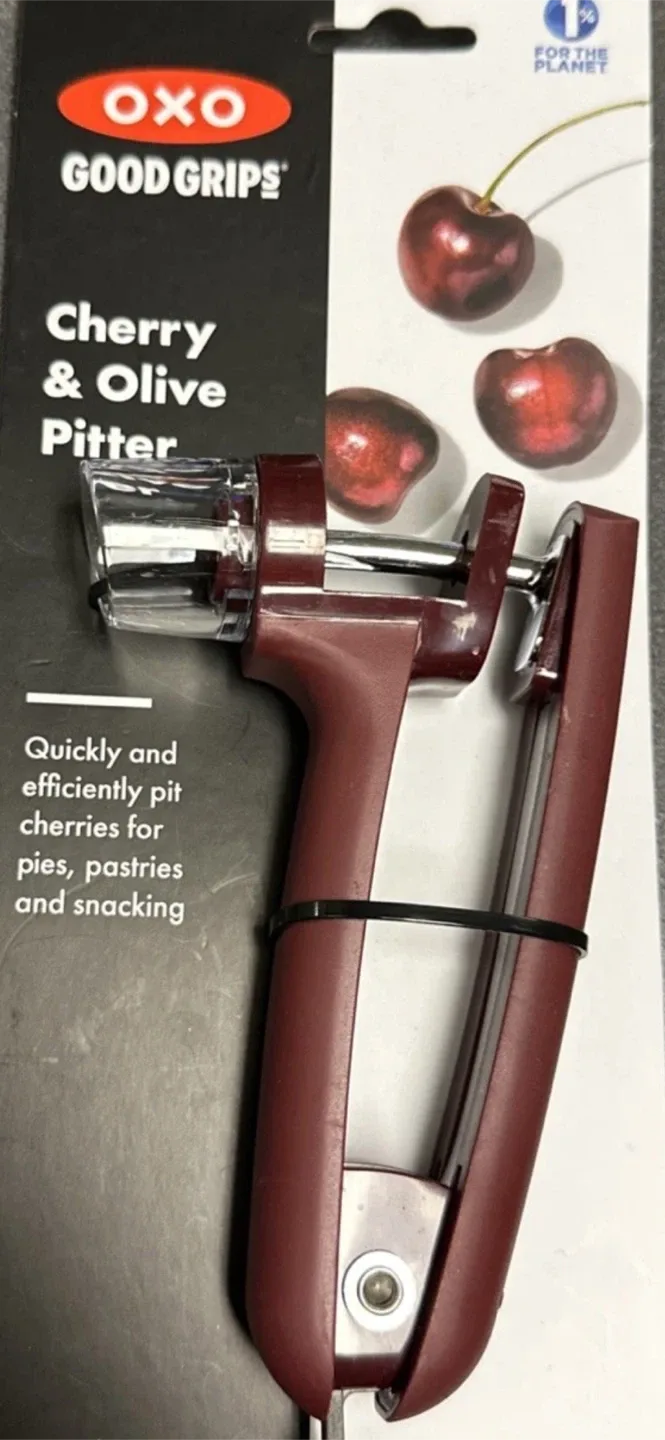 OXO Good Grips Garlic Press, Mango Slicer, Cherry PITTER image indicator(3)