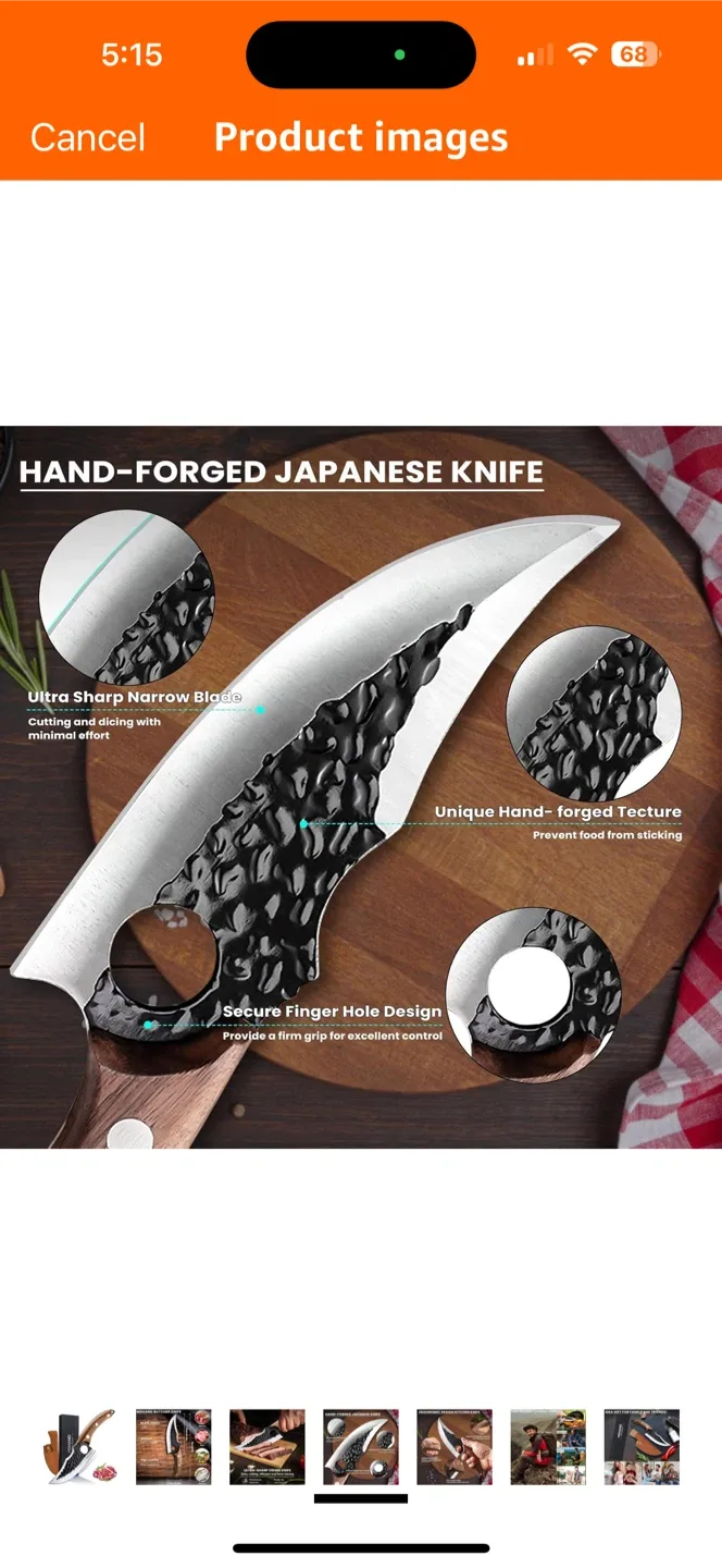 MDHAND Chef Knife - Hand-Forged Japanese Knife image indicator(3)