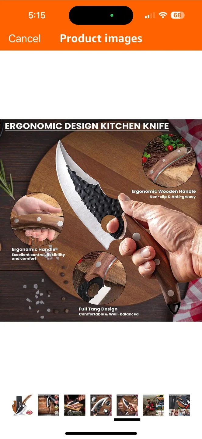 MDHAND Chef Knife - Hand-Forged Japanese Knife image indicator(4)