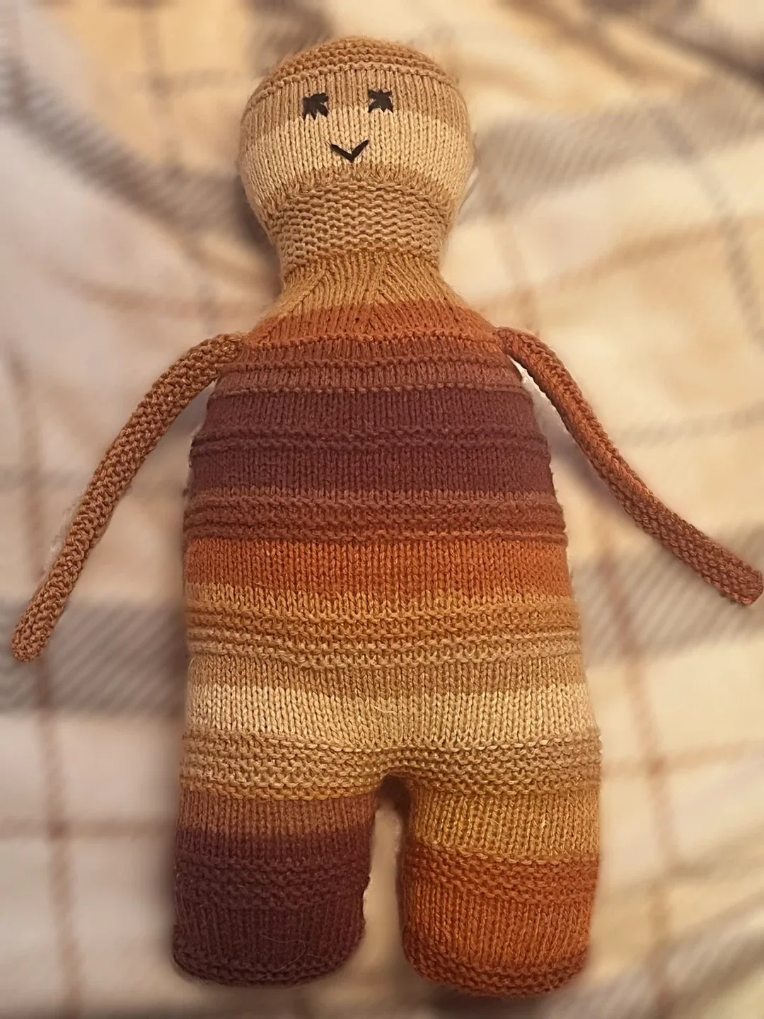 Handmade Brown Knitted Plush