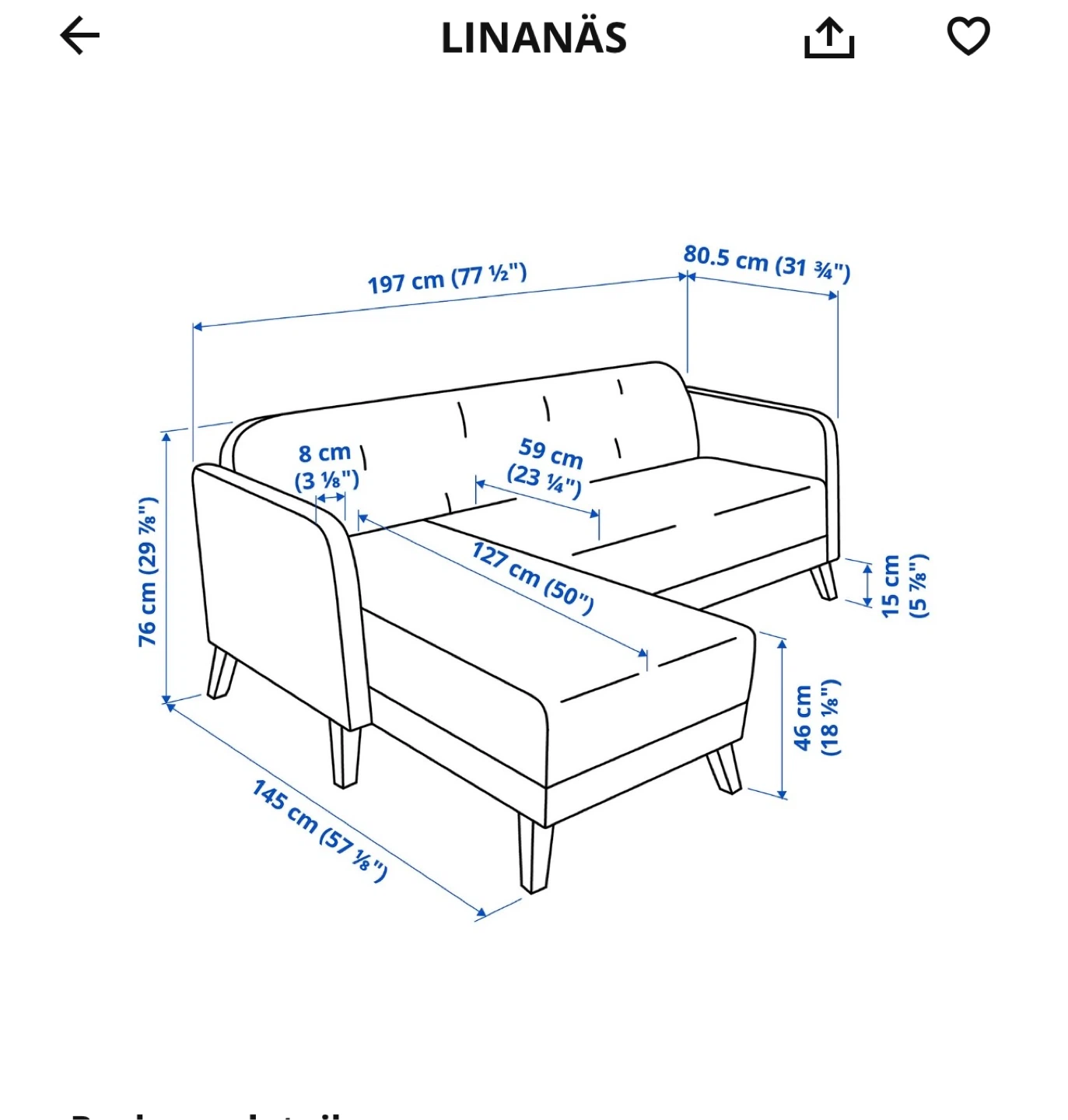 ✨ IKEA LINANÄS Sectional Sofa – Excellent Condition – $155 ✨ - photo 3