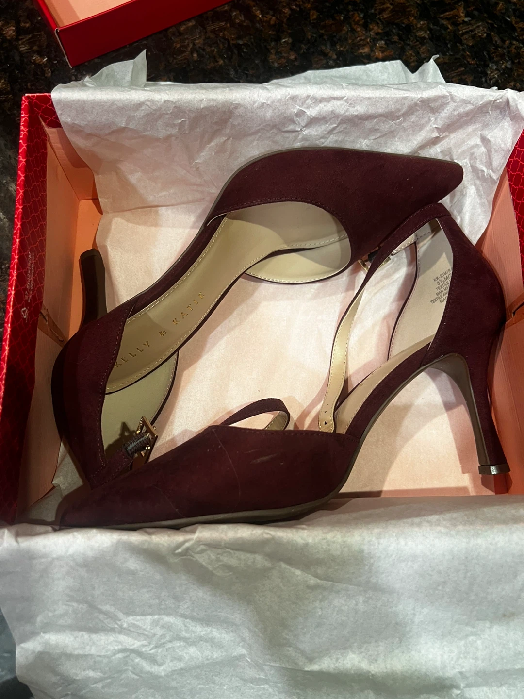 Kelly & Katie Eimira Heels - Burgundy, Size 8.5 - photo 3