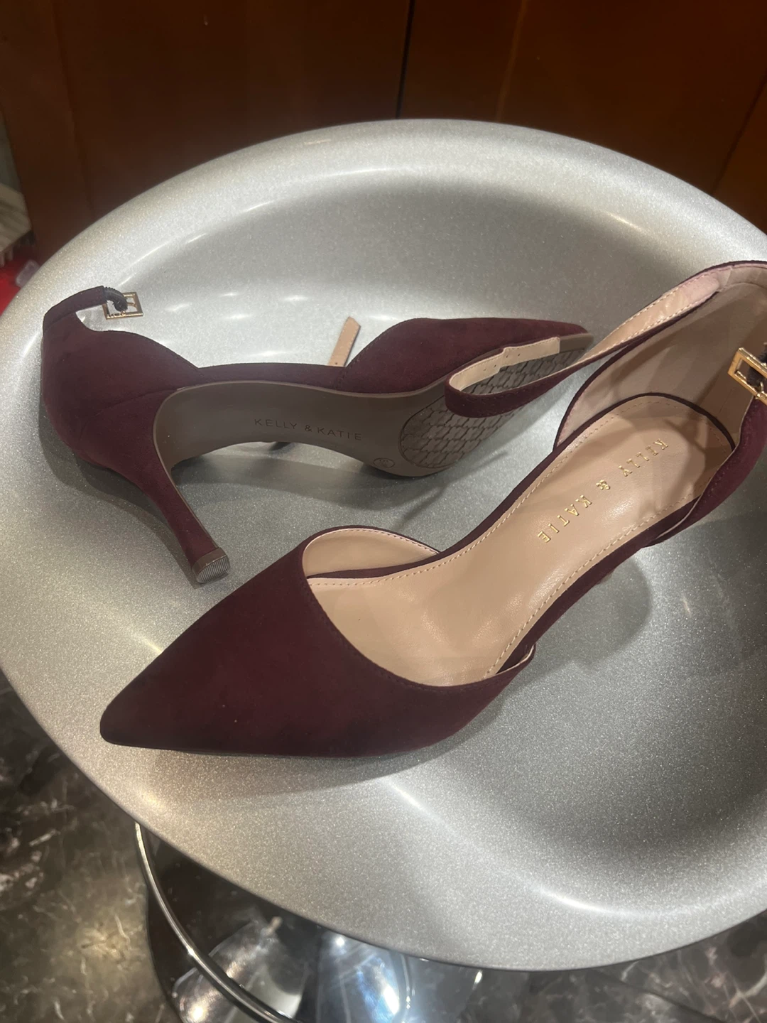 Kelly & Katie Eimira Heels - Burgundy, Size 8.5 - photo 4