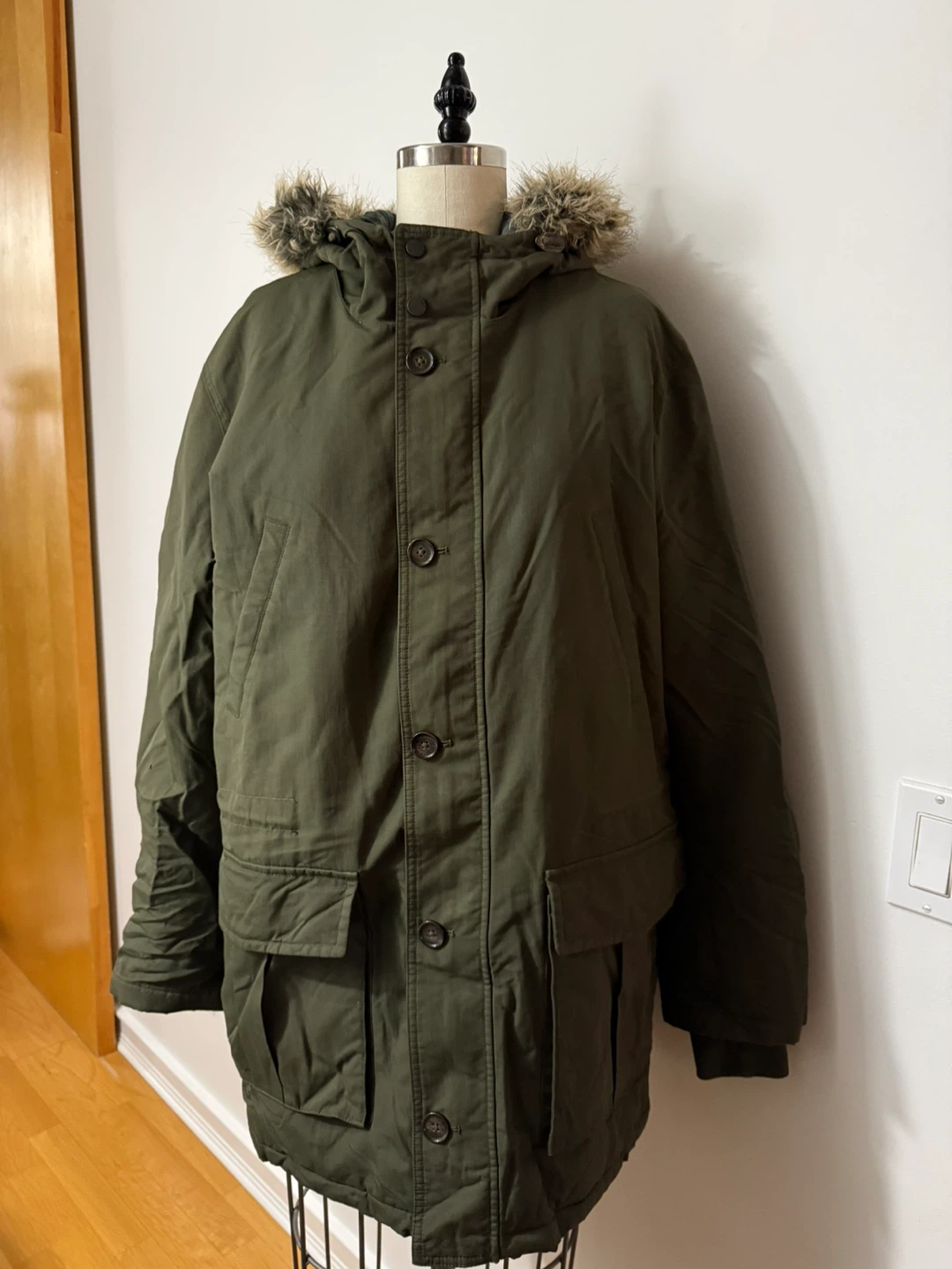 Olive Green Ben Sherman Parka Jacket
