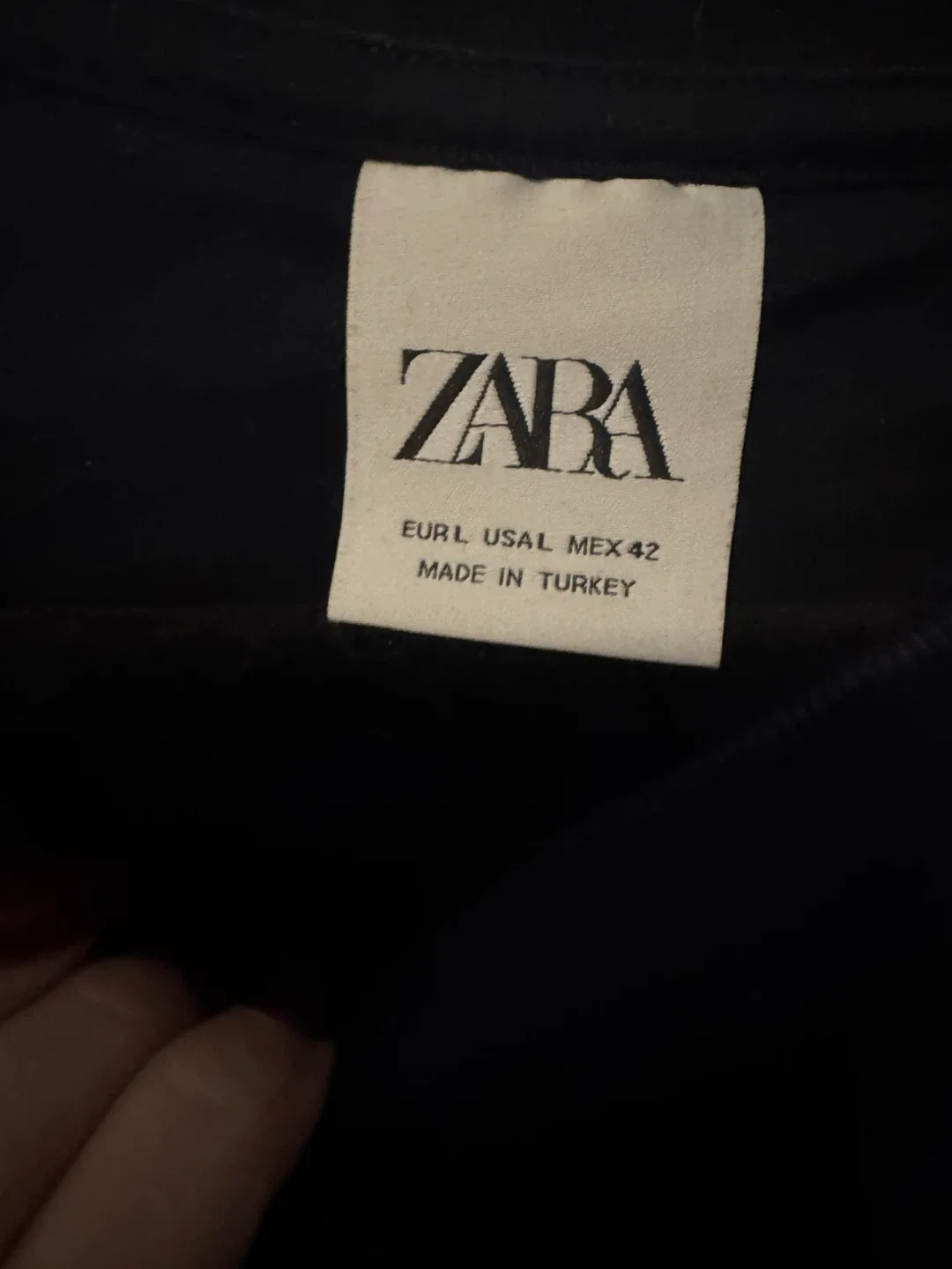 Zara Navy Blue Crewneck - Size L image indicator(2)