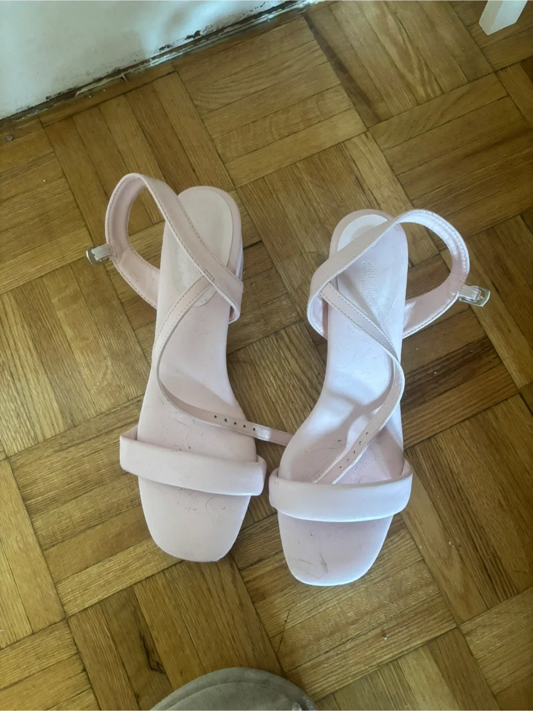 Pink Block Heel Sandals - Size 9