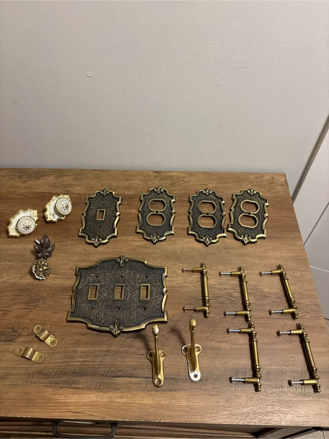 Vintage Style Bronze and Brass Wall Plates & Cabinet Pulls