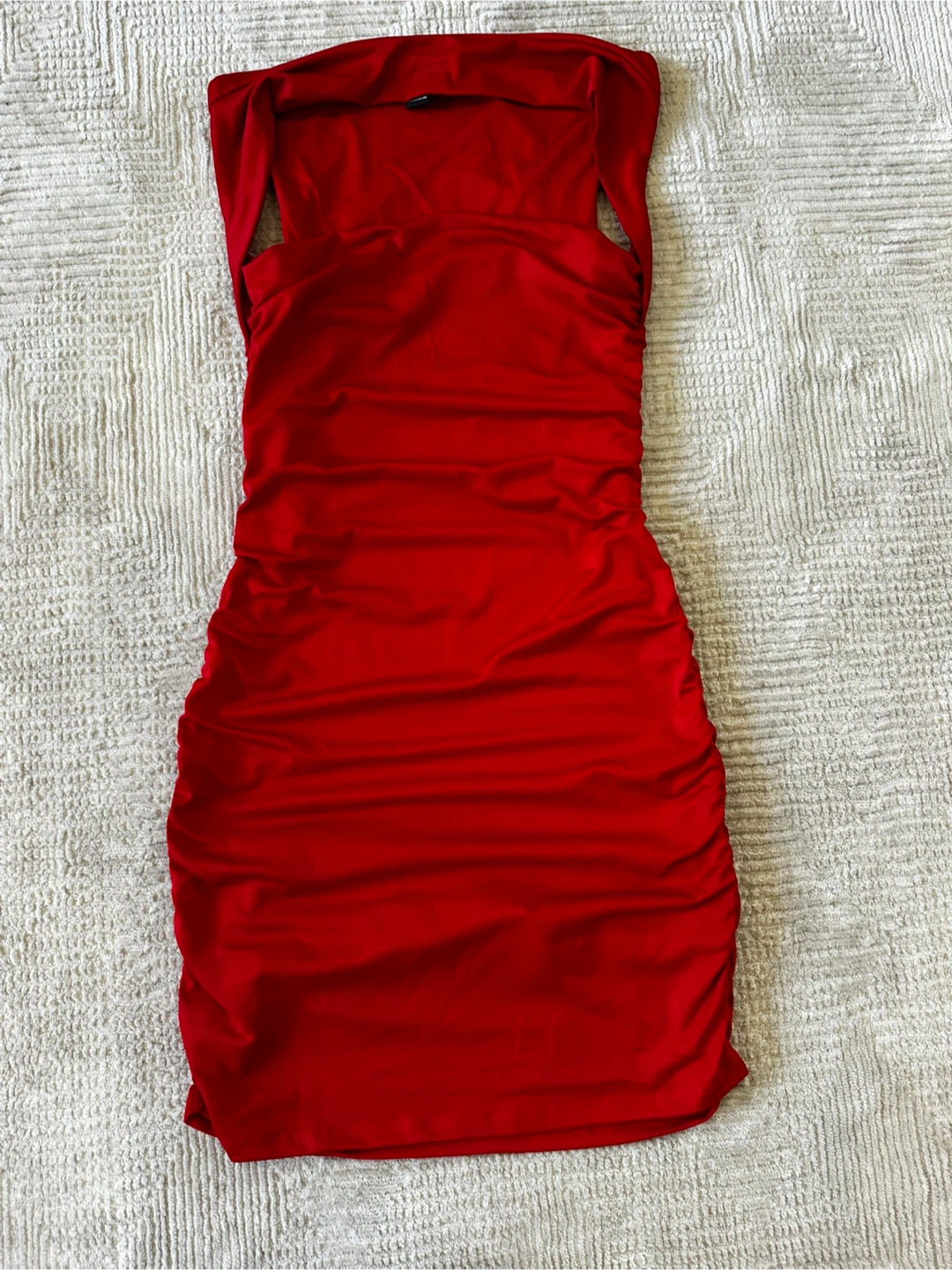 Ruched Red Dress - Size M