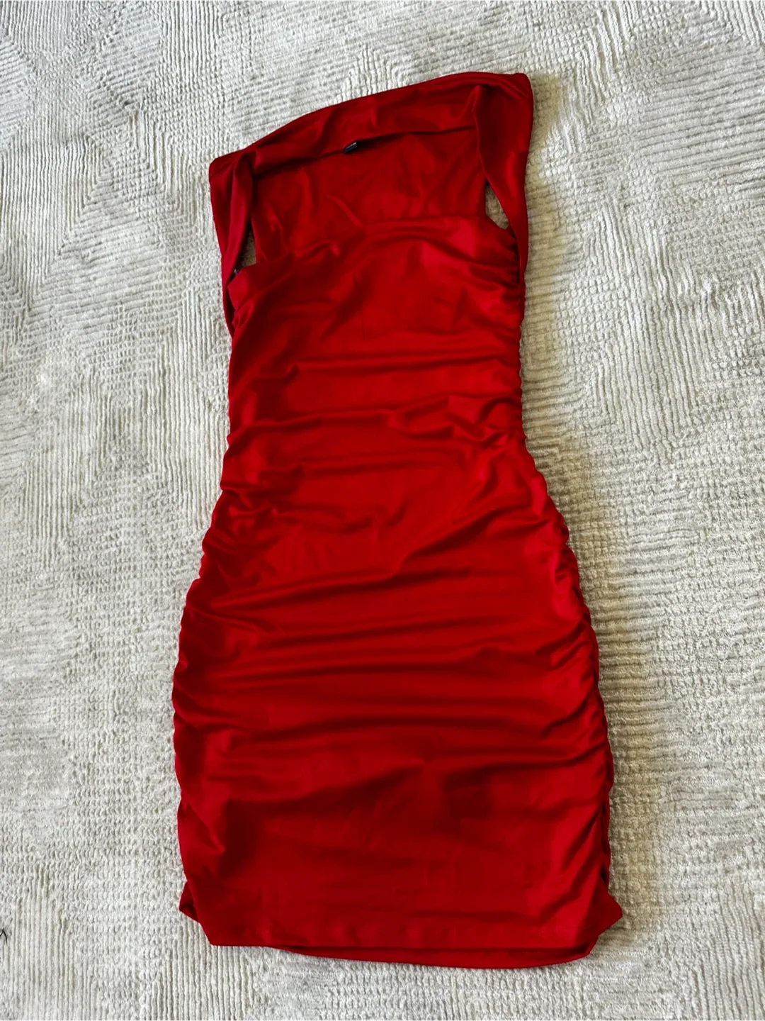 Ruched Red Dress - Size M image indicator(2)