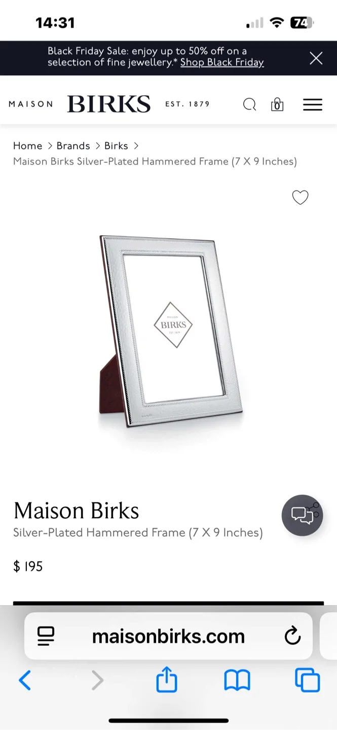 Birks Vancouver 2010 Games Photo Frame - New in Box image indicator(6)