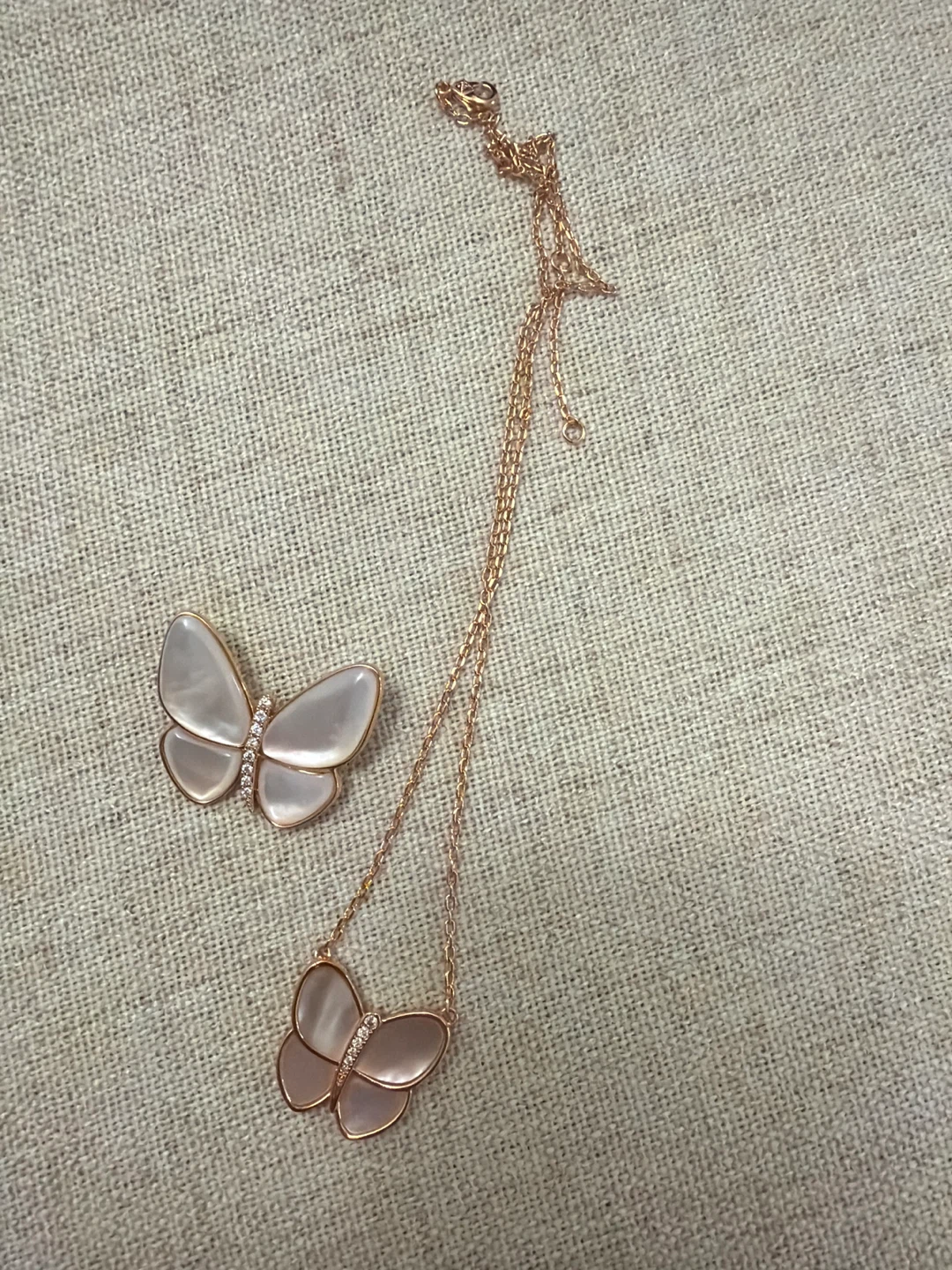 Butterfly Pendant Necklace & Brooch Set
