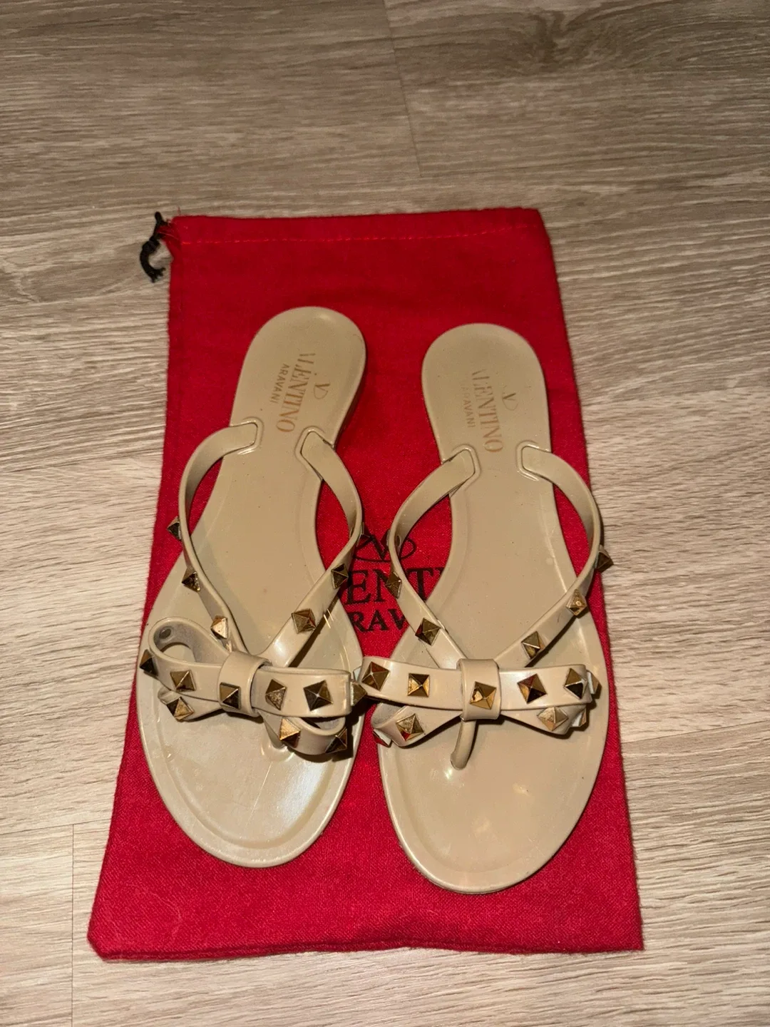 Valentino Garavani Rockstud Jelly Thong Sandals