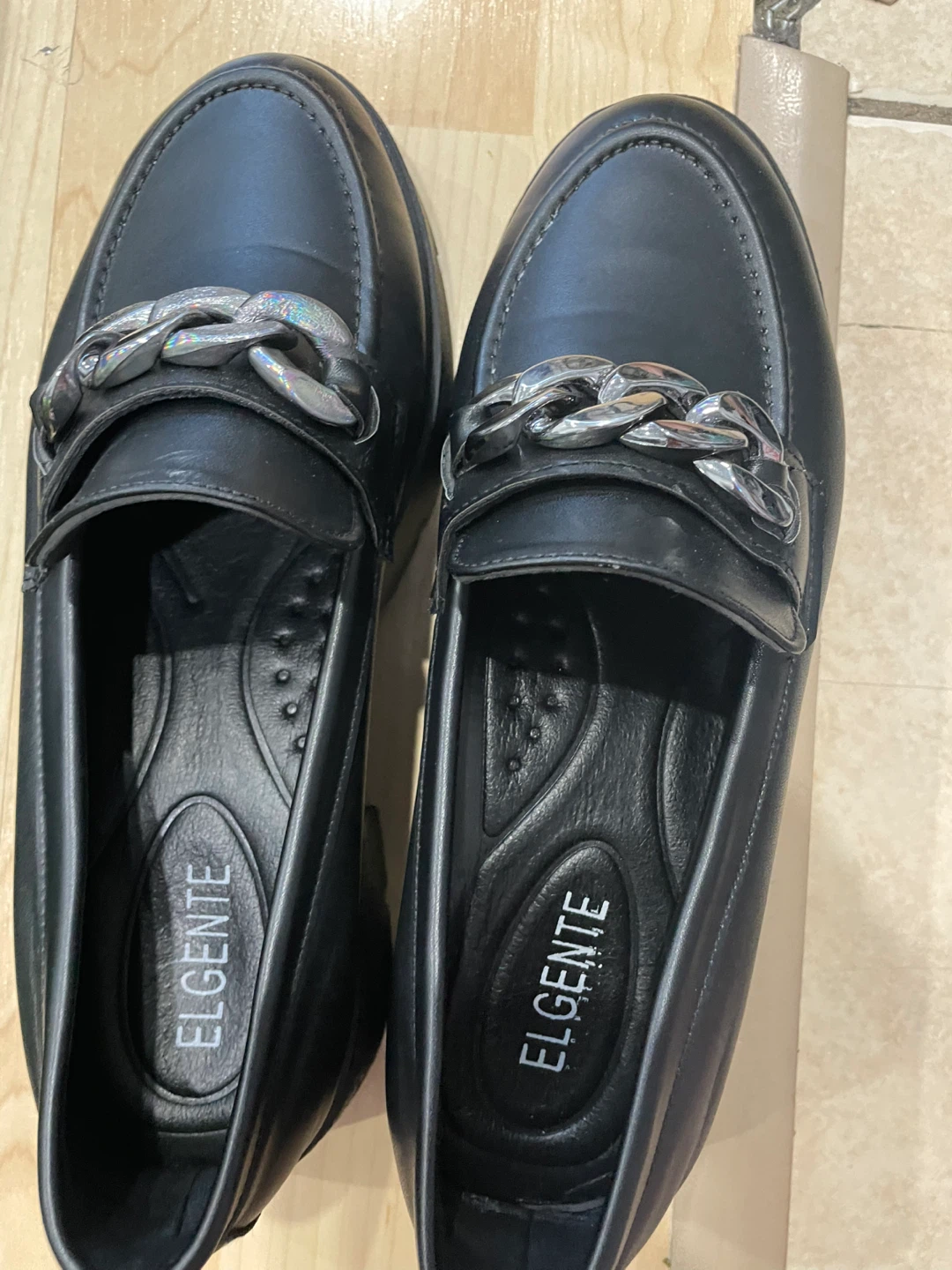 El GENTE Black Chain Loafers - Size 10 - photo 5