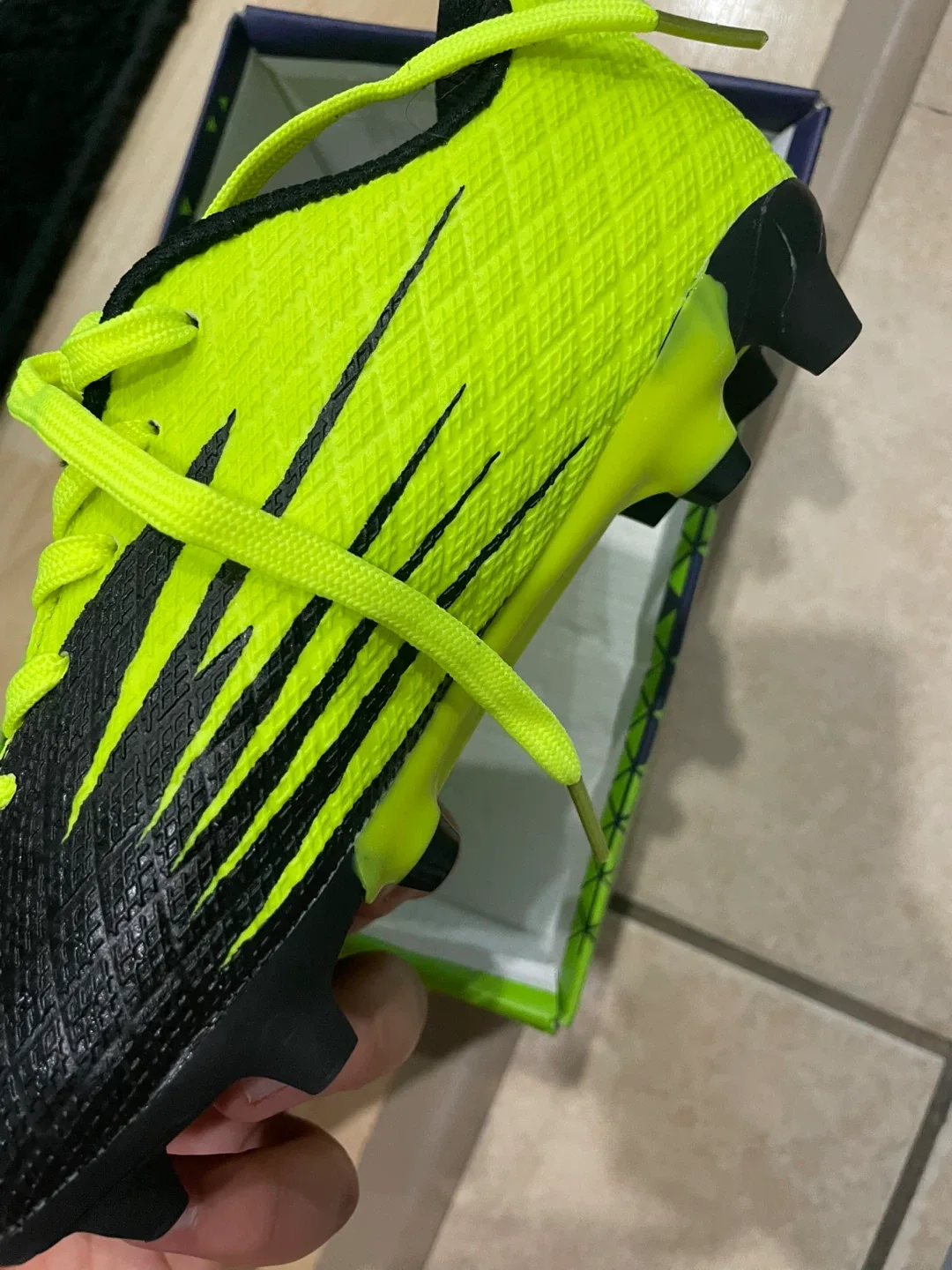 Size 12 Soccer Cleats - Black/Green