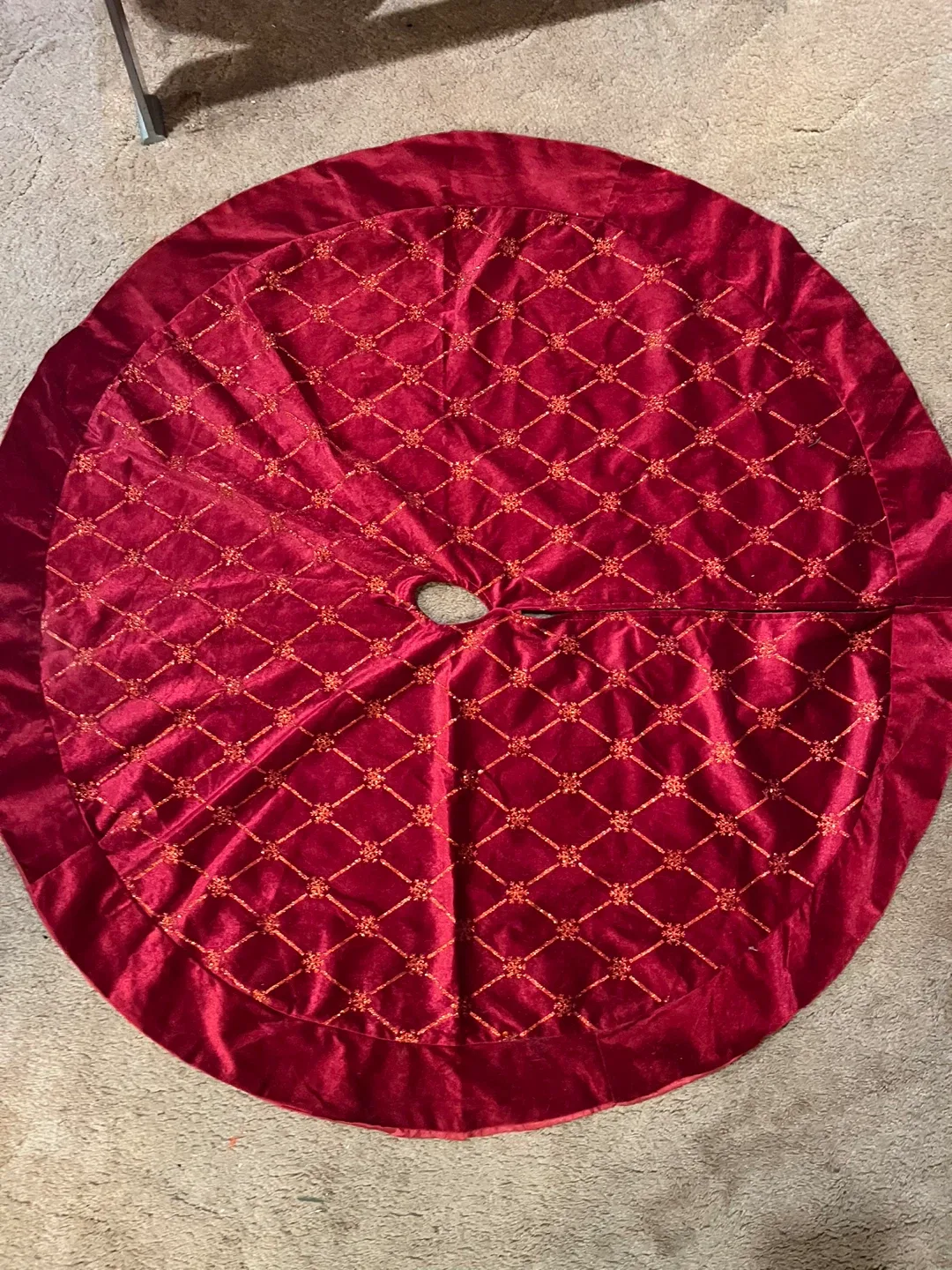 Red Velvet Christmas Tree Skirt