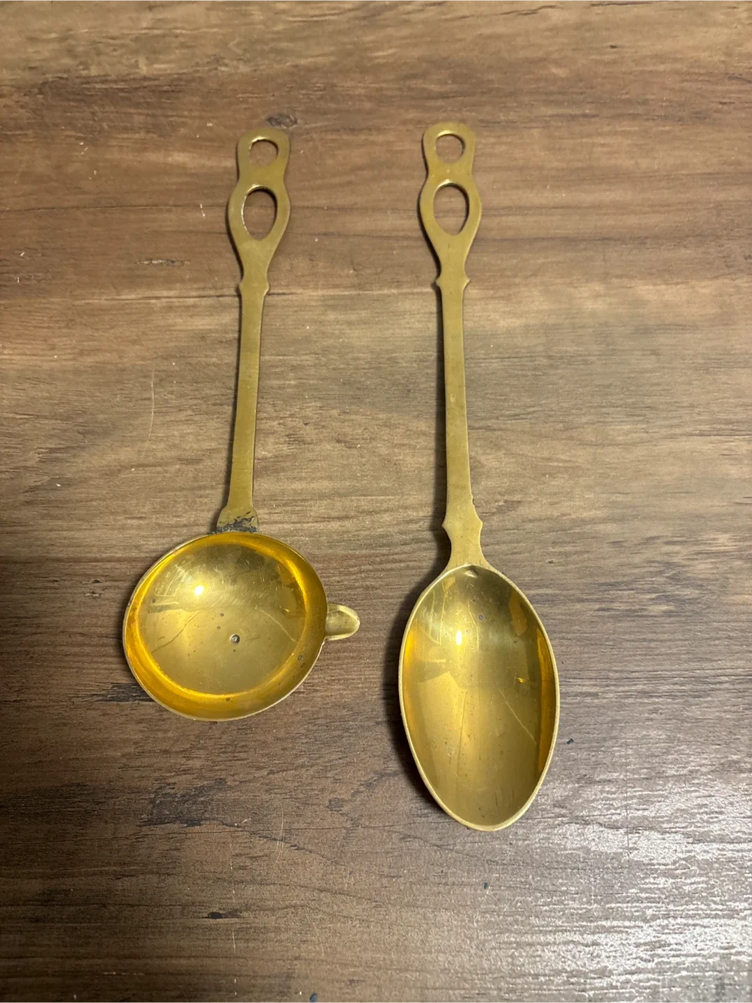 Vintage Brass Spoons - Set of 2 image indicator(3)