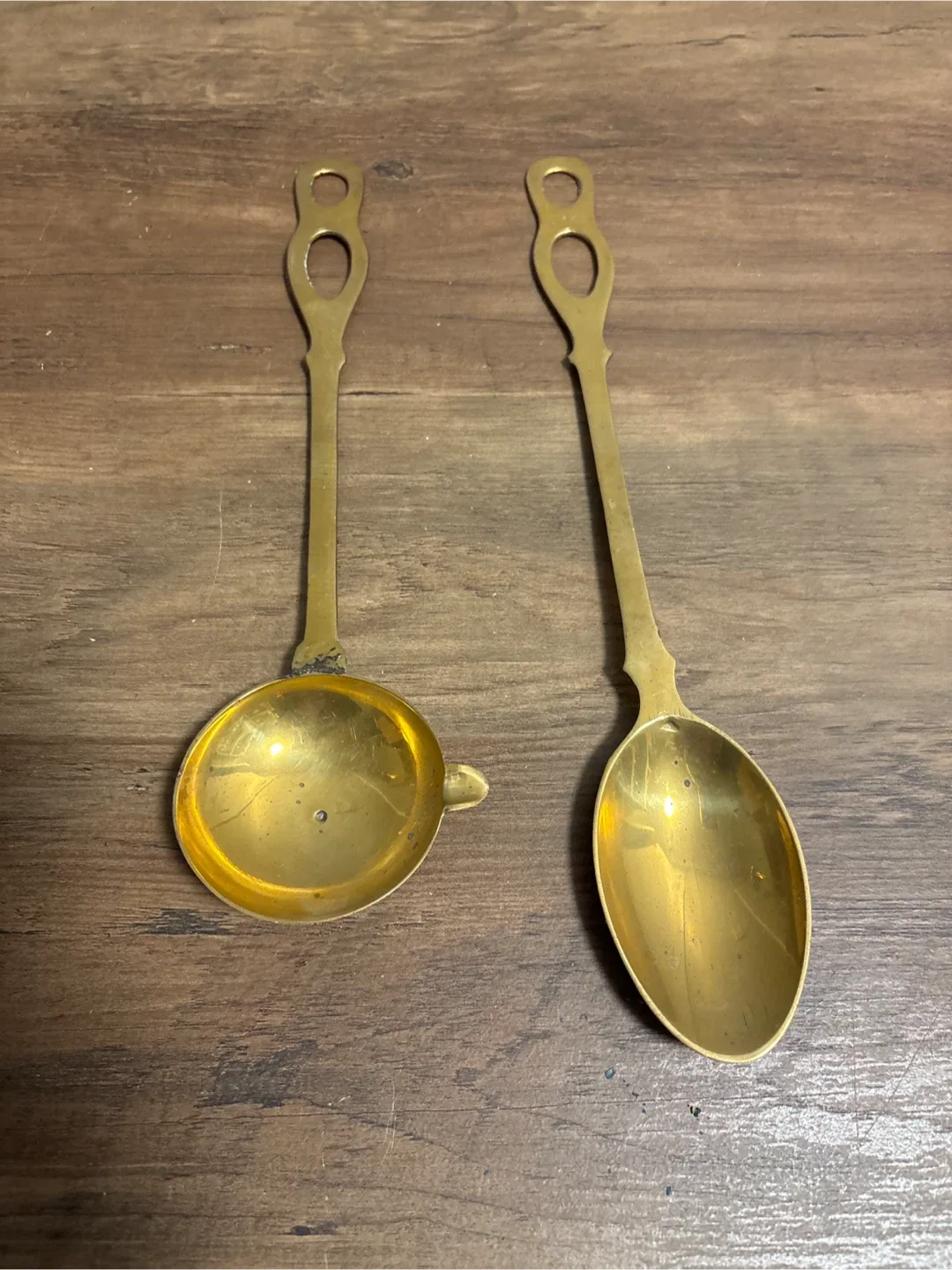 Vintage Brass Spoons - Set of 2