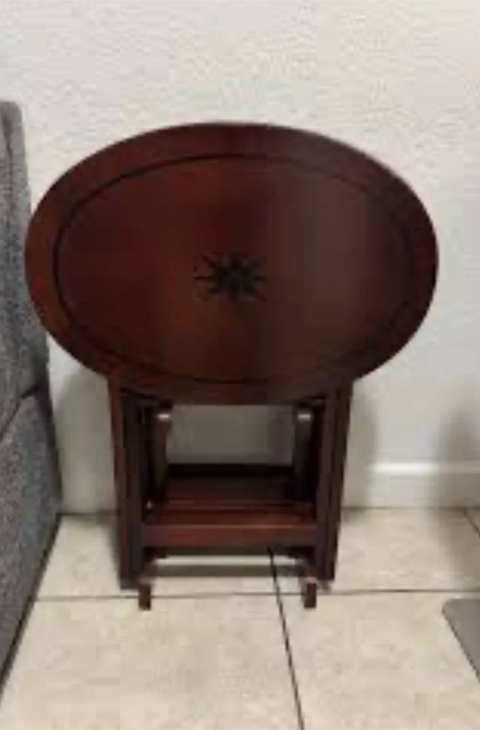 Bombay company Folding Side Tables- Dark Wood