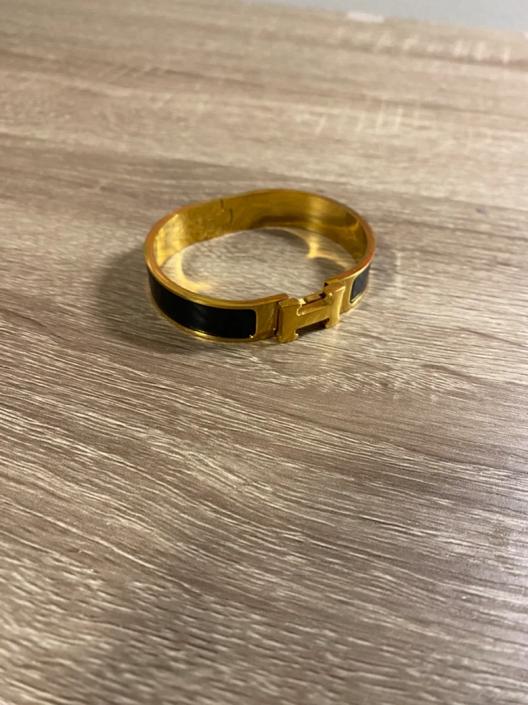 Hermès Clic H Bracelet Gold & Black