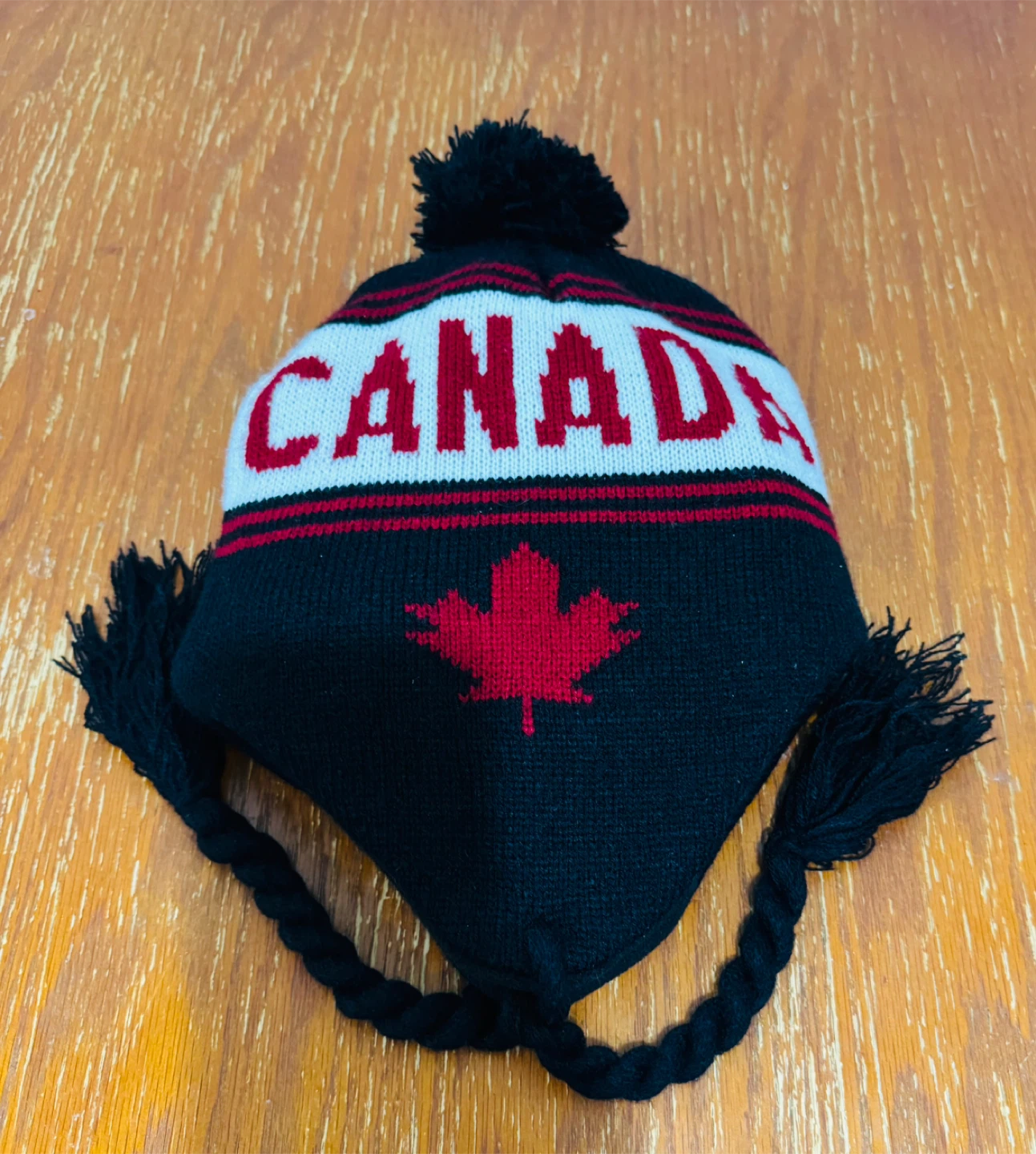 Canada Winter Hat - Black, Red & White