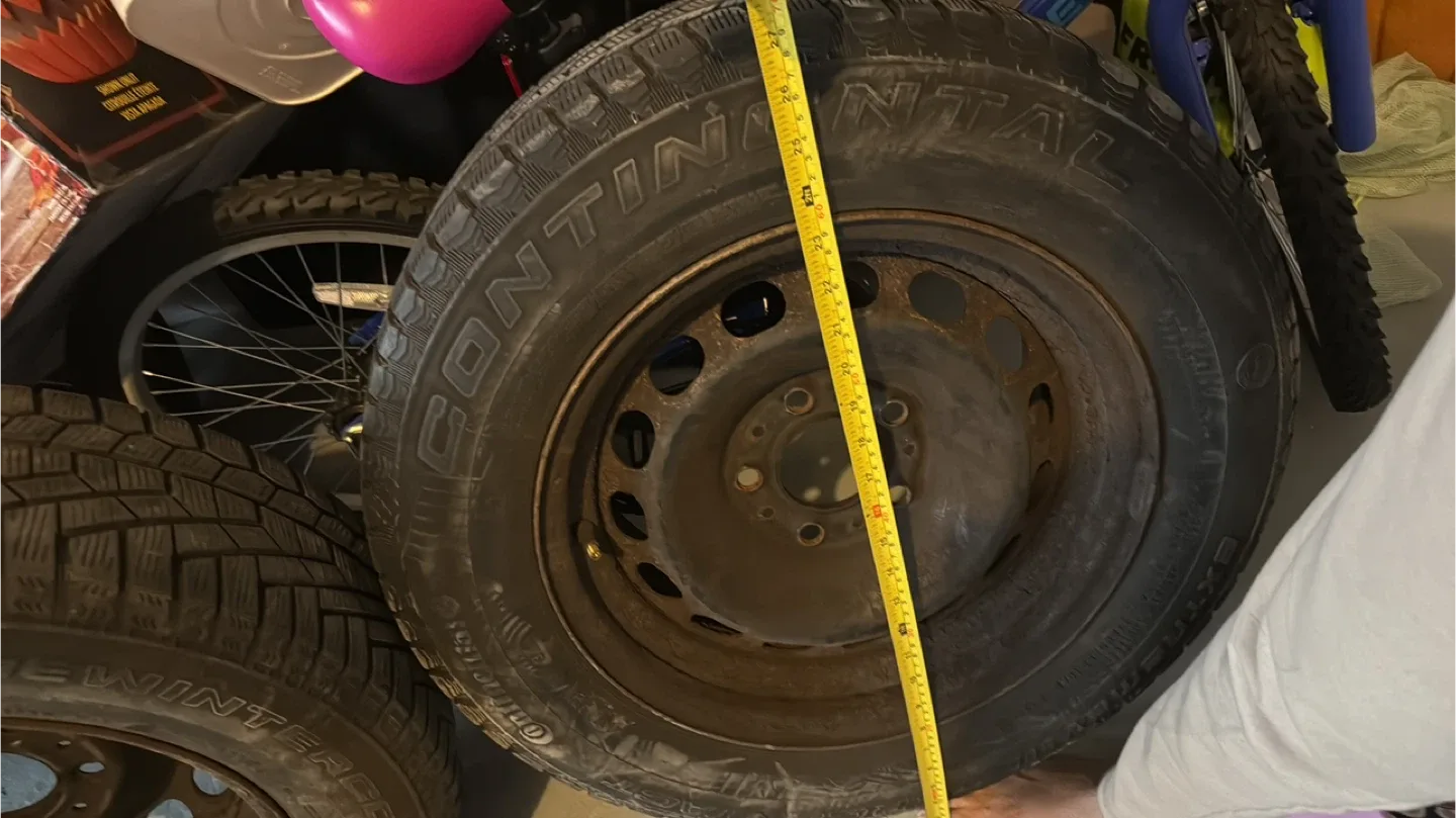 Continental WinterContact Tire on Rim