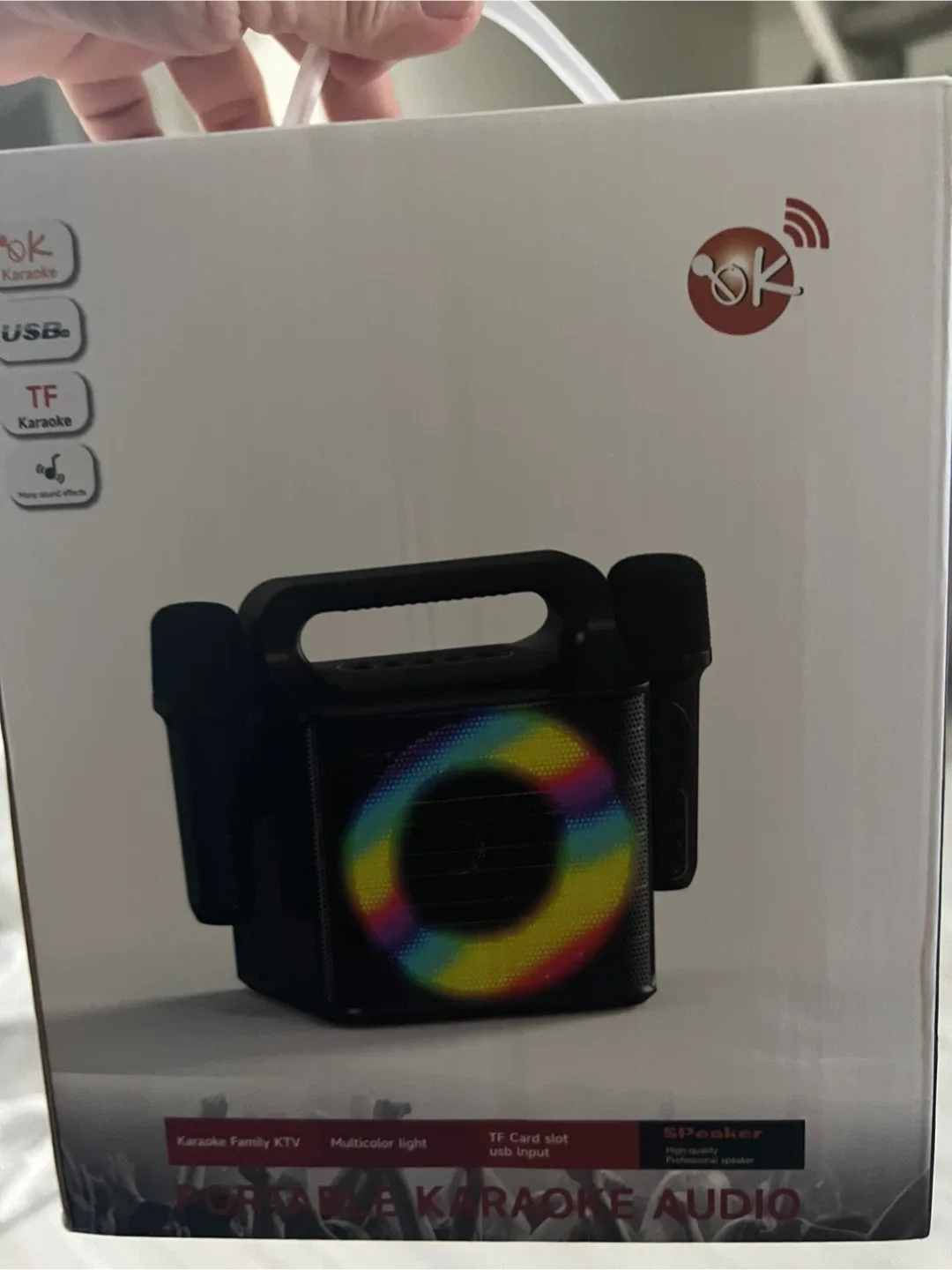 Portable Karaoke Audio System with 2 Microphones image indicator(3)