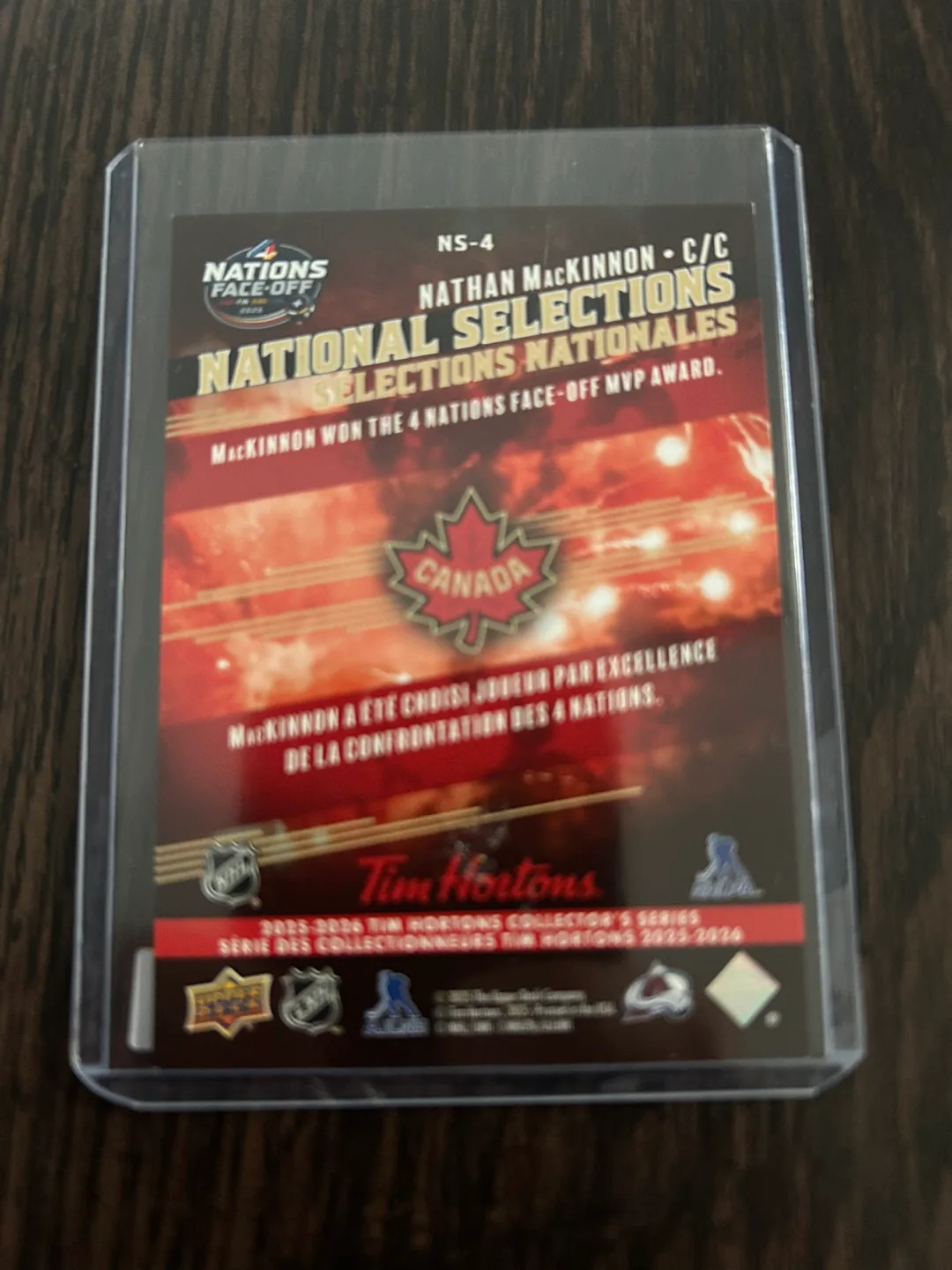 Tim Hortons Nathan MacKinnon Trading Card image indicator(2)