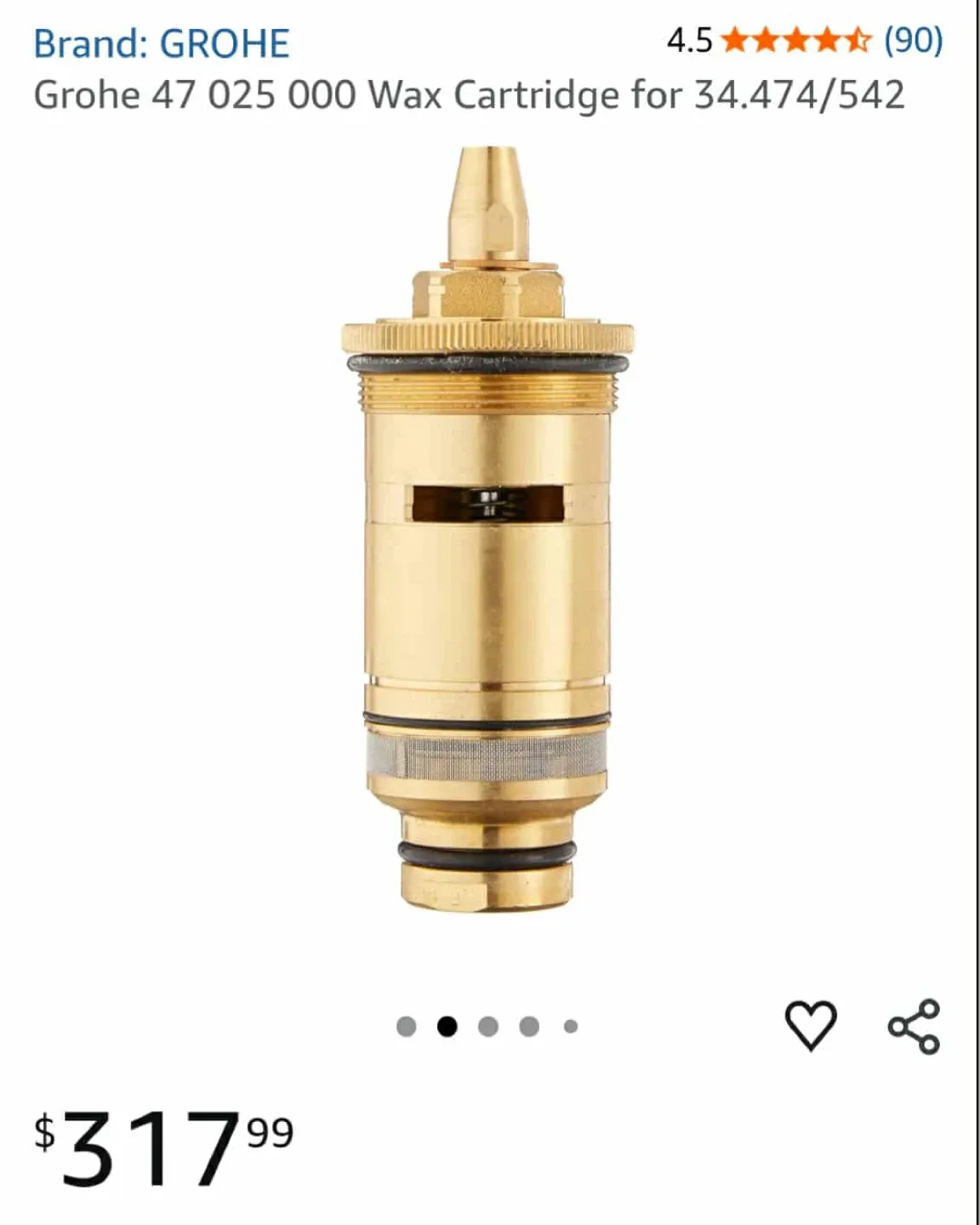 Grohe 47 025 000 Wax Cartridge for 34.474/542 image indicator(2)
