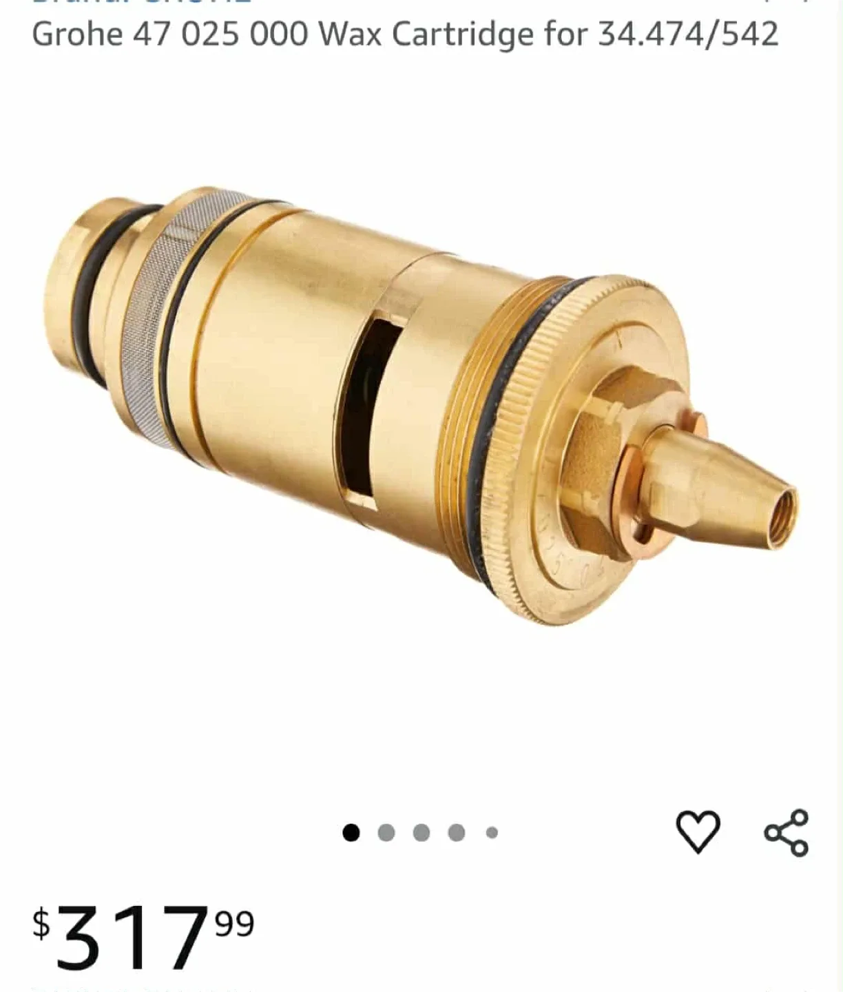 Grohe 47 025 000 Wax Cartridge for 34.474/542