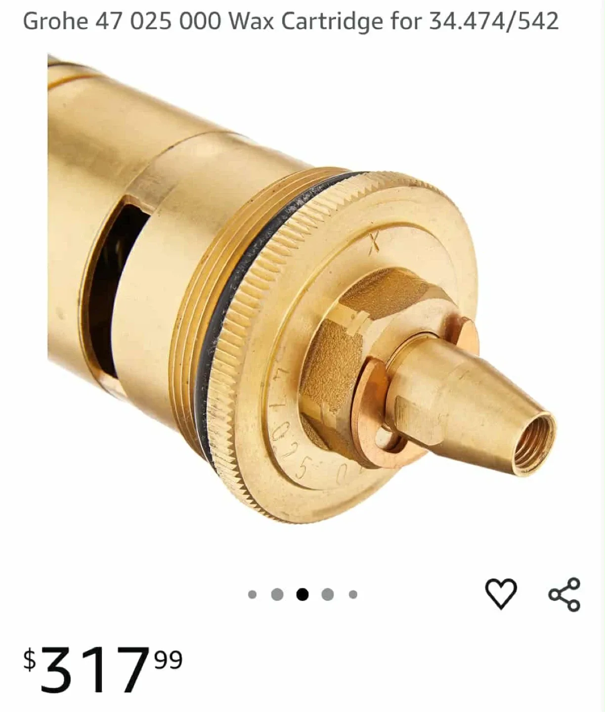 Grohe 47 025 000 Wax Cartridge for 34.474/542 image indicator(4)