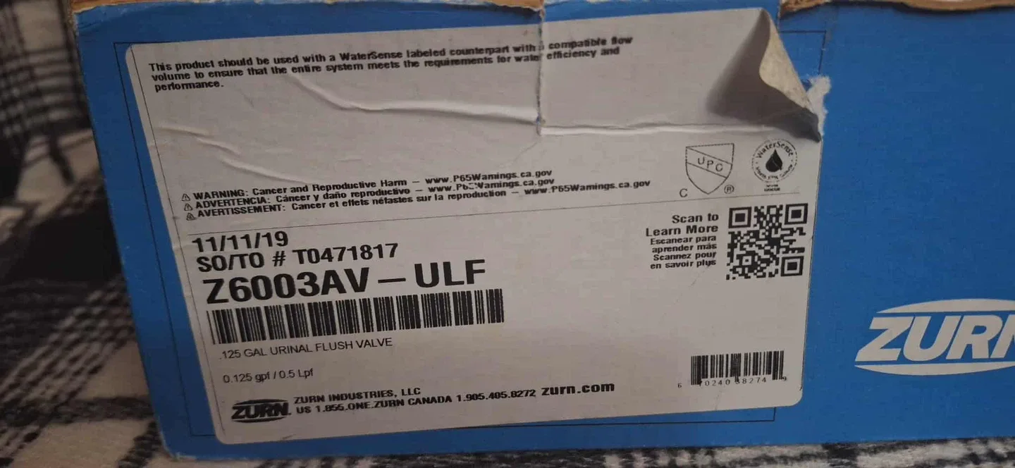 Zurn Z6003AV-ULF 0.125 gpf High Efficiency Valve image indicator(7)