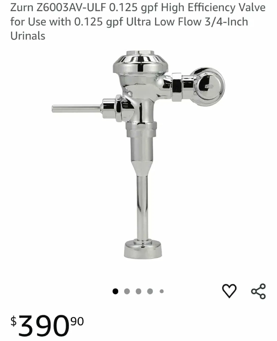 Zurn Z6003AV-ULF 0.125 gpf High Efficiency Valve