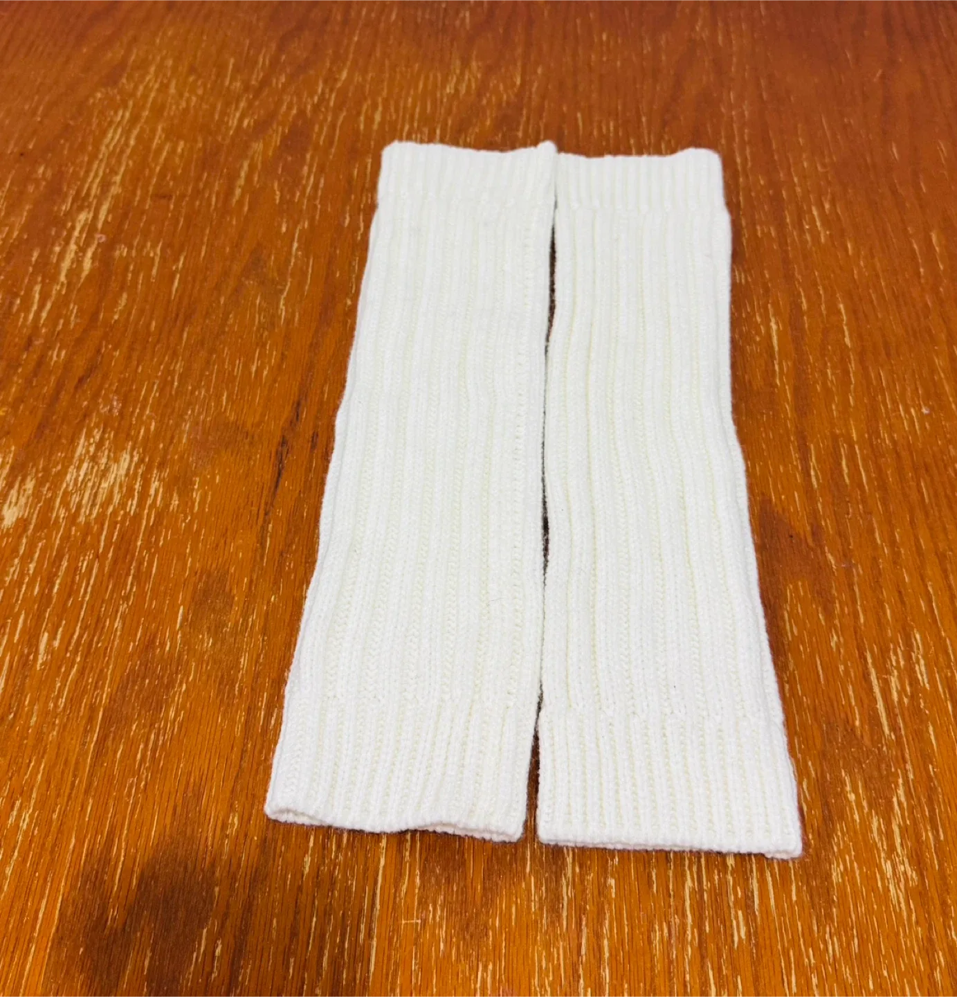 White cream Knit Arm/leg Warmers