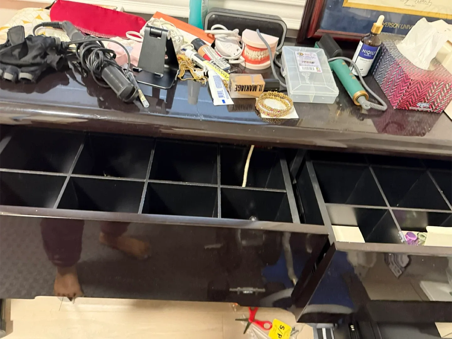 Dark Brown Dresser with mirror