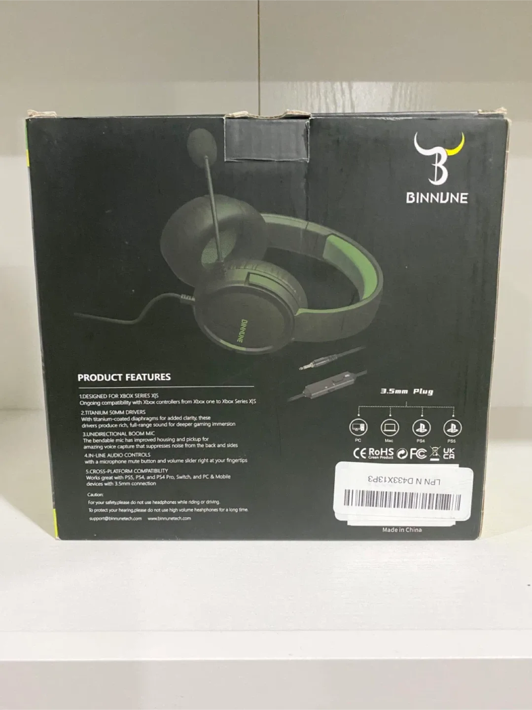 Binnune BG02 Gaming Headset - Xbox/PC/PS image indicator(3)