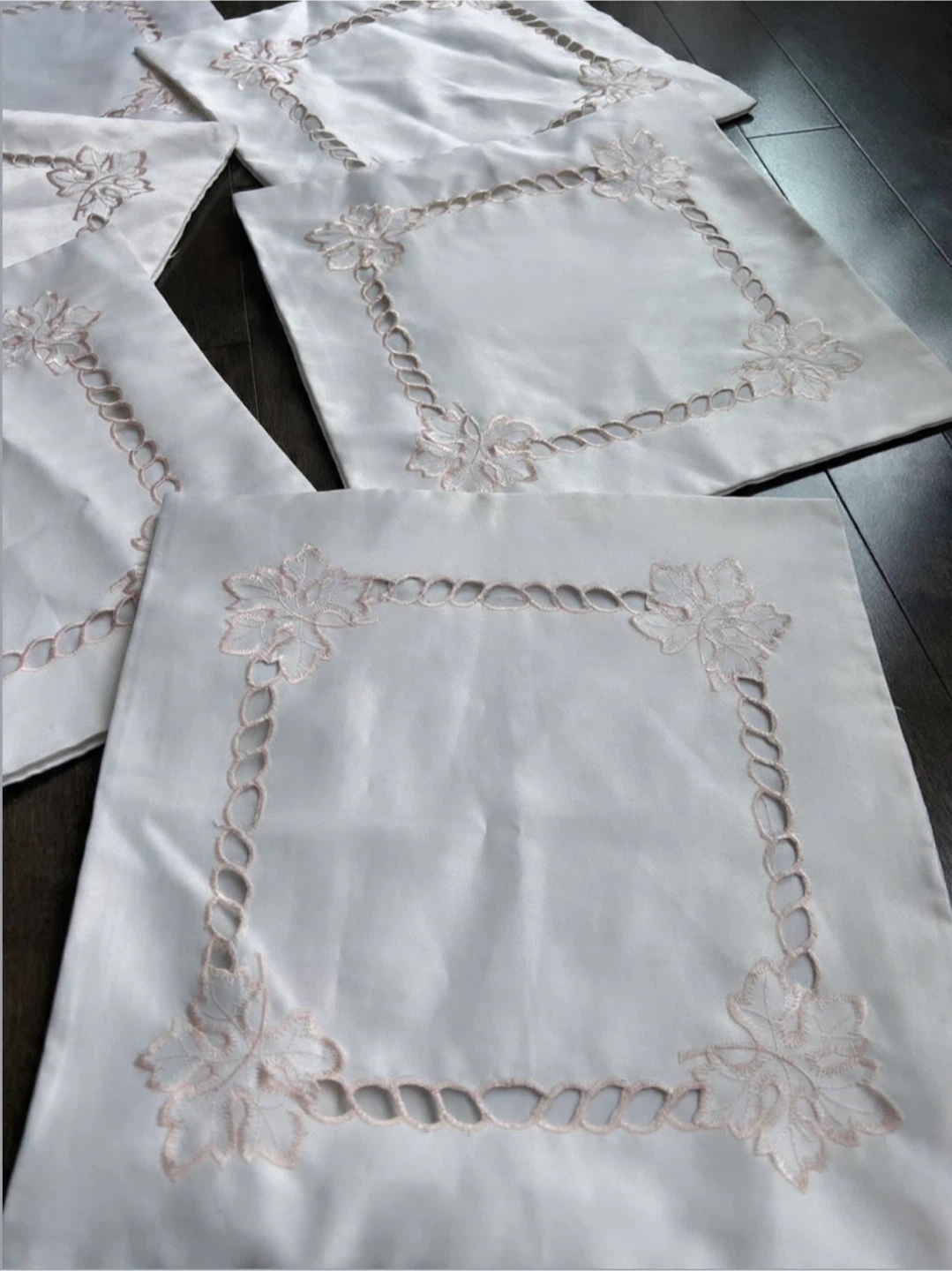 Set of 6  Embroidered Cushion Covers – 2 Zipper, 4 No Zippers - photo 4