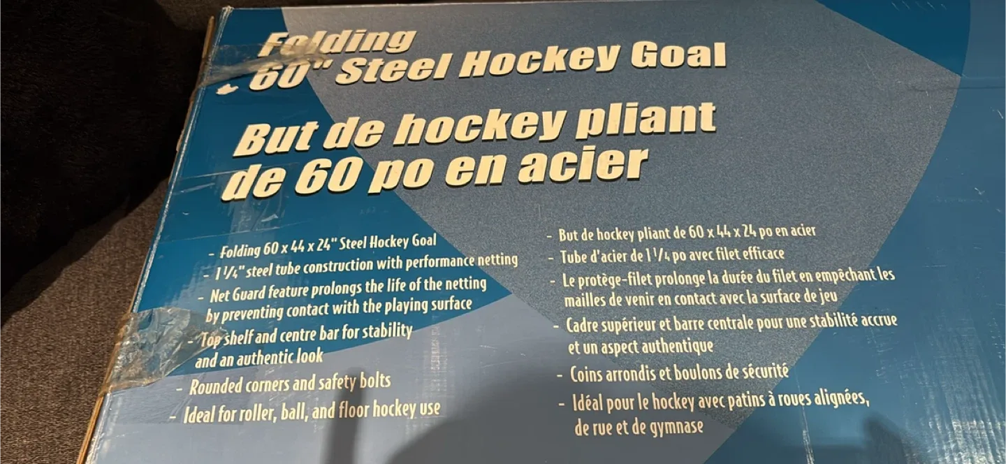 Cooper Folding 60" Steel Hockey Goal - New in Box! image indicator(3)