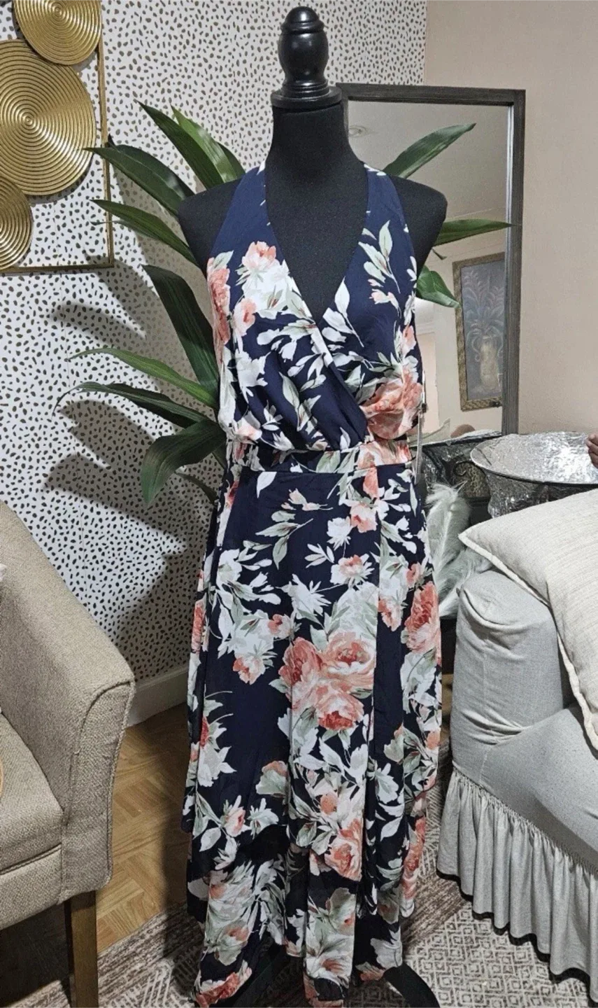Velvet Fleur Floral Dress - Size 12