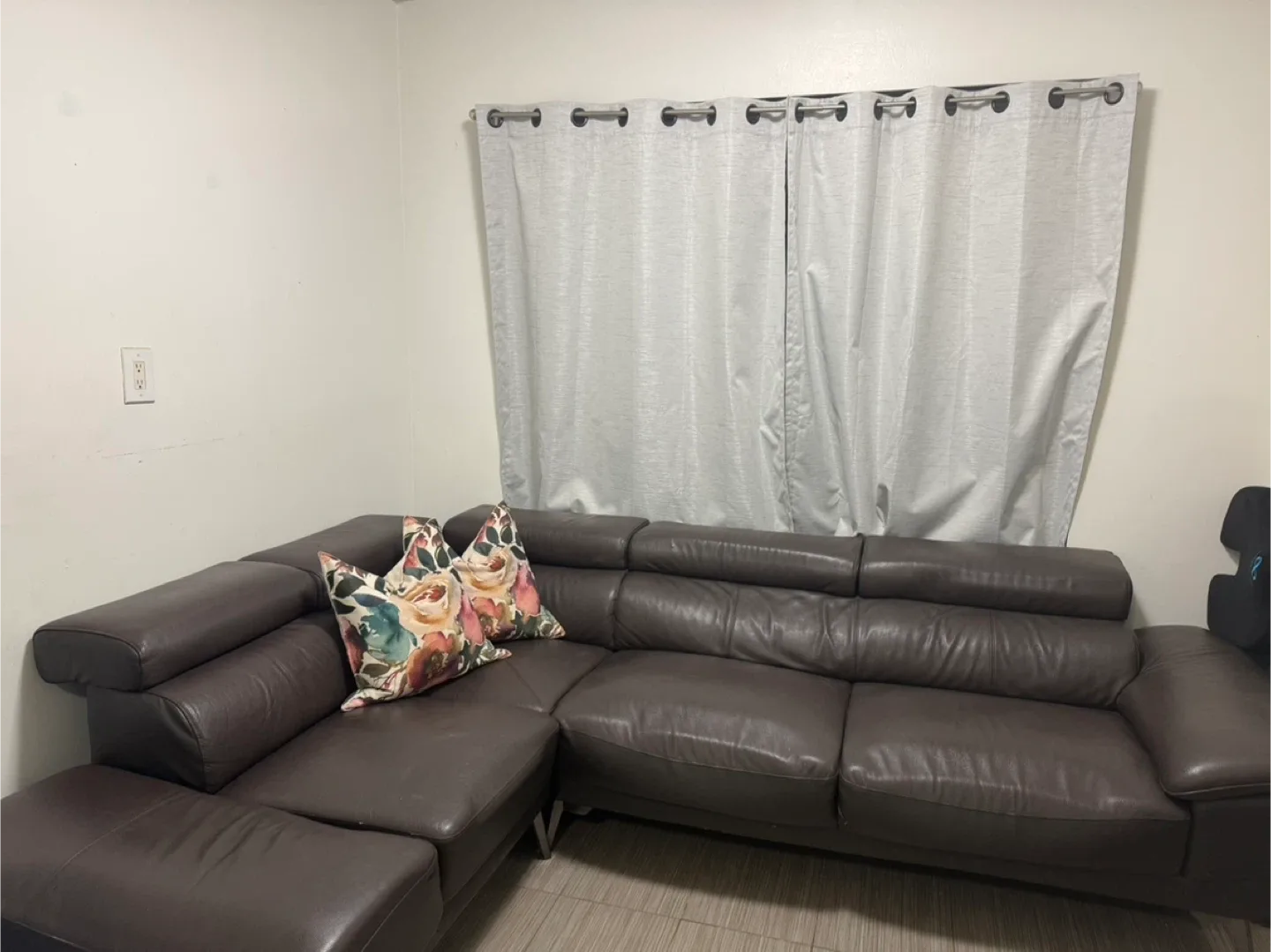 Brown Leather Sectional Sofa