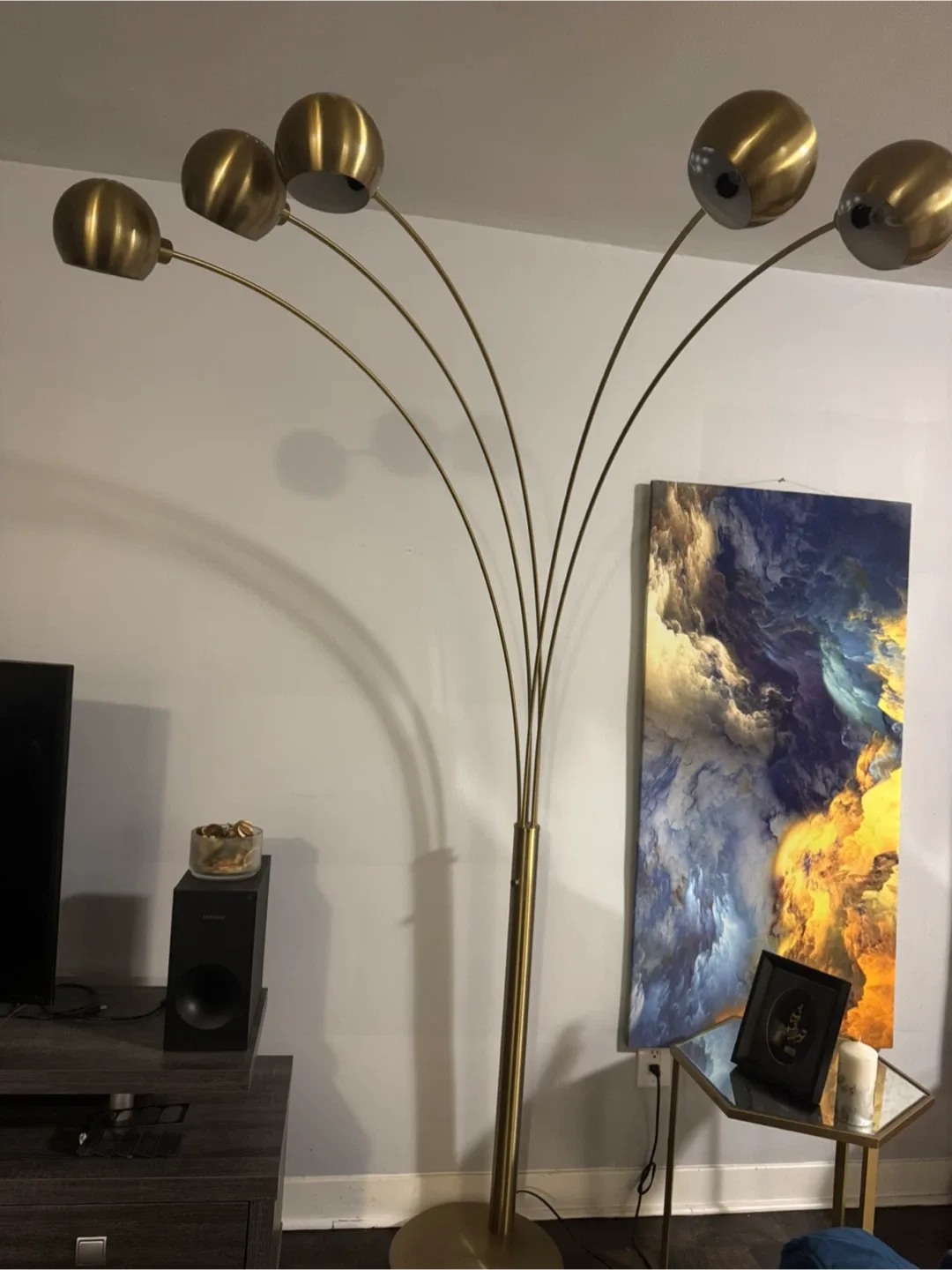 Gold Arc Floor Lamp