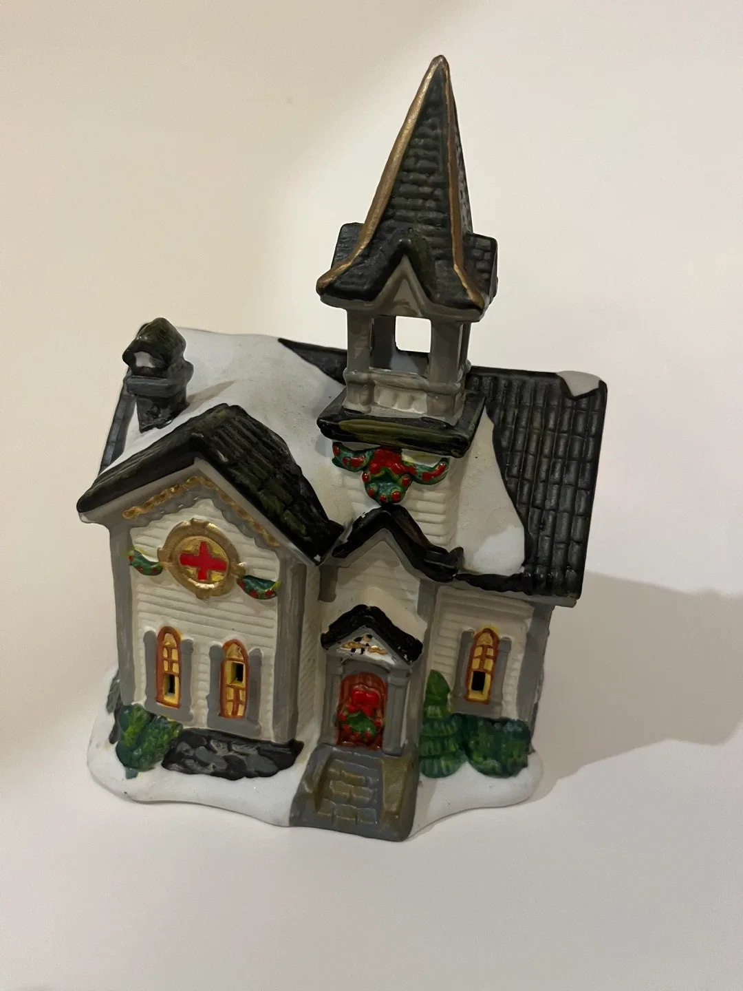 Christmas Village Church Figurine