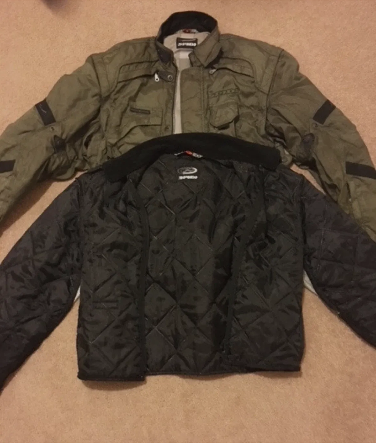 Spidi Motorcycle Jacket with removable liner- Olive Green