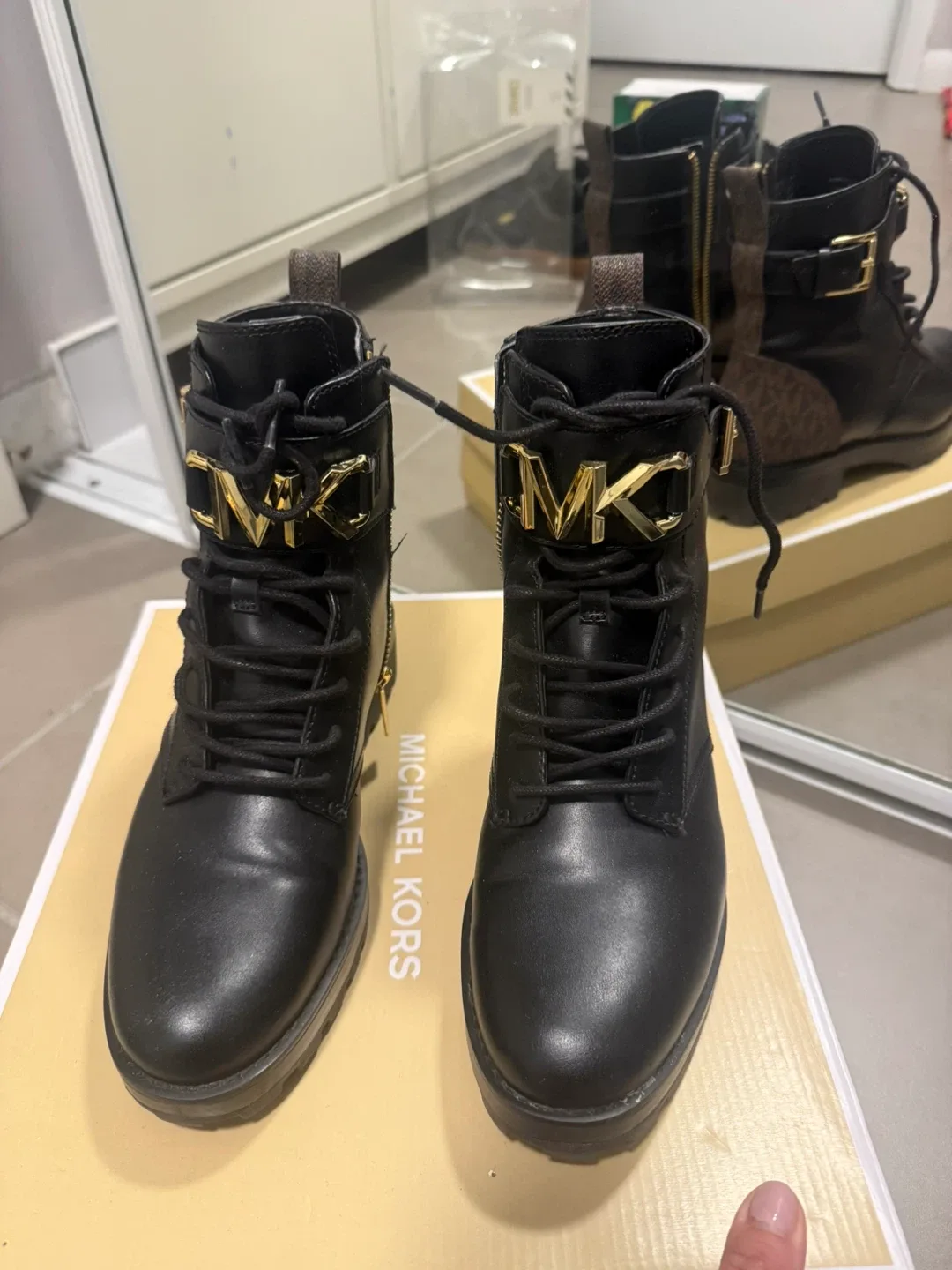 Michael Kors Black Leather Boots