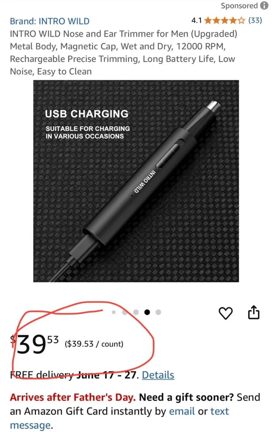 INTRO WILD Nose & Ear Hair Trimmer – Brand New, Sealed image indicator(4)