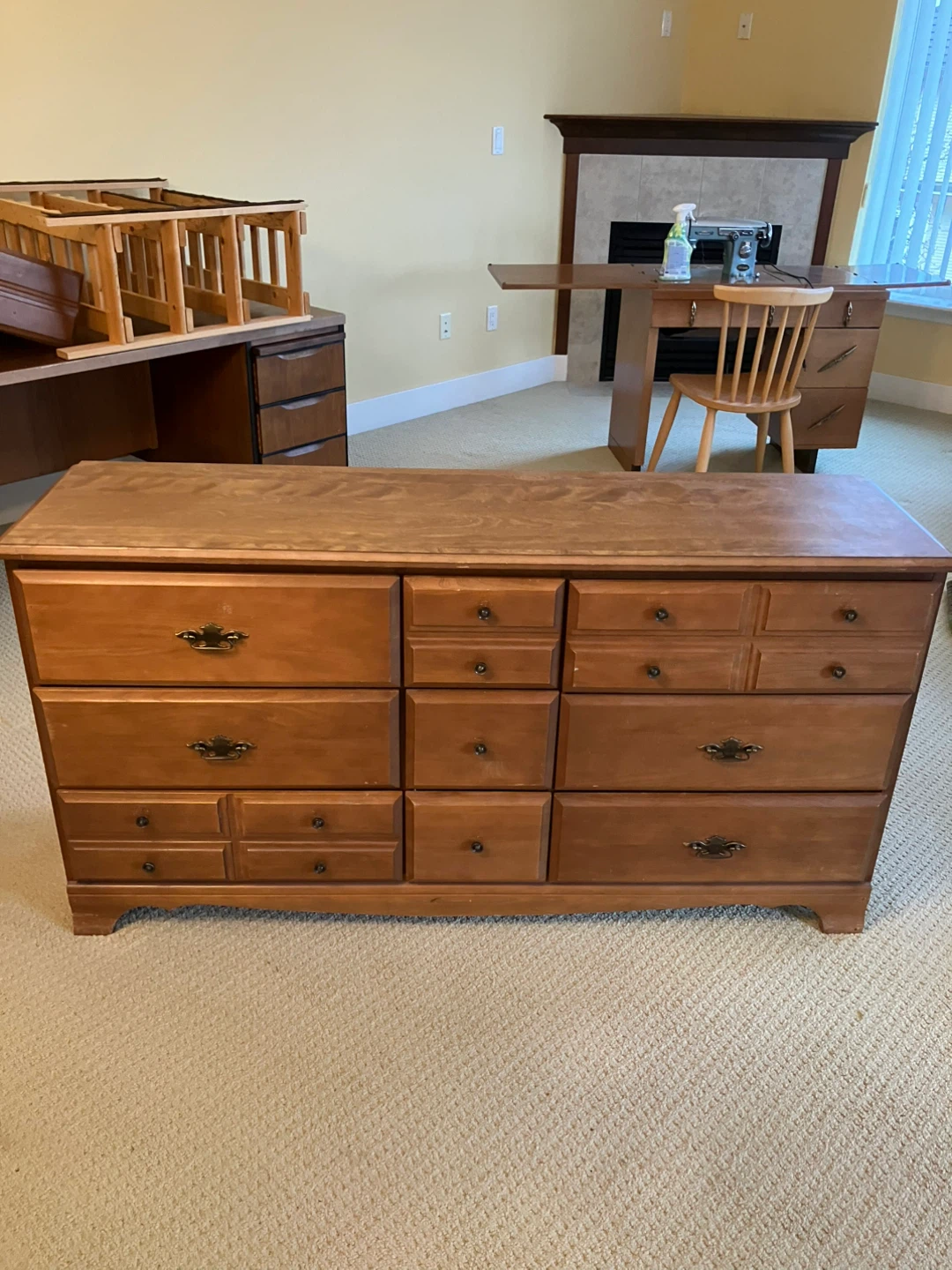 Wooden Dresser with Multiple Drawers - photo 4