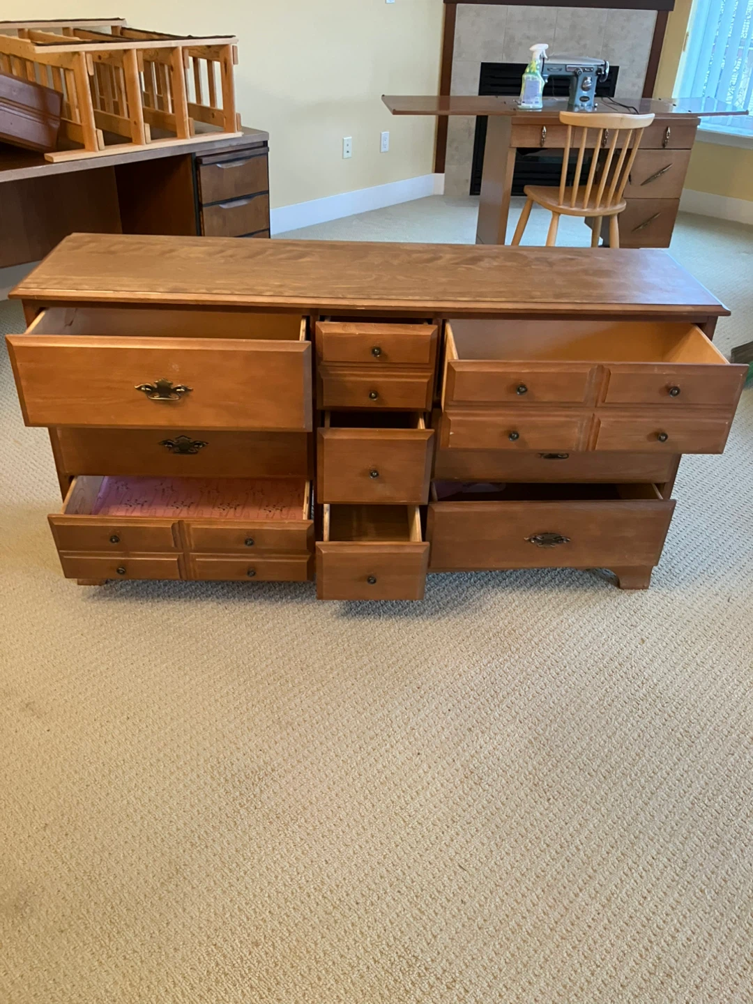 Wooden Dresser with Multiple Drawers - photo 2