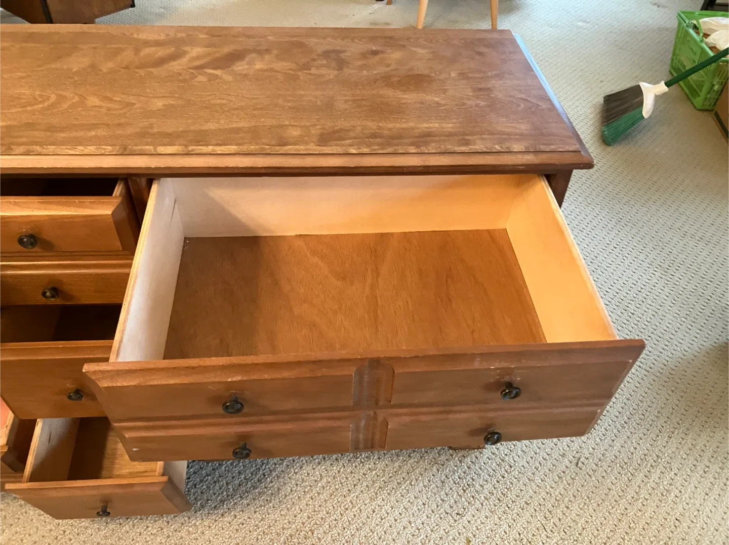 Wooden Dresser with Multiple Drawers